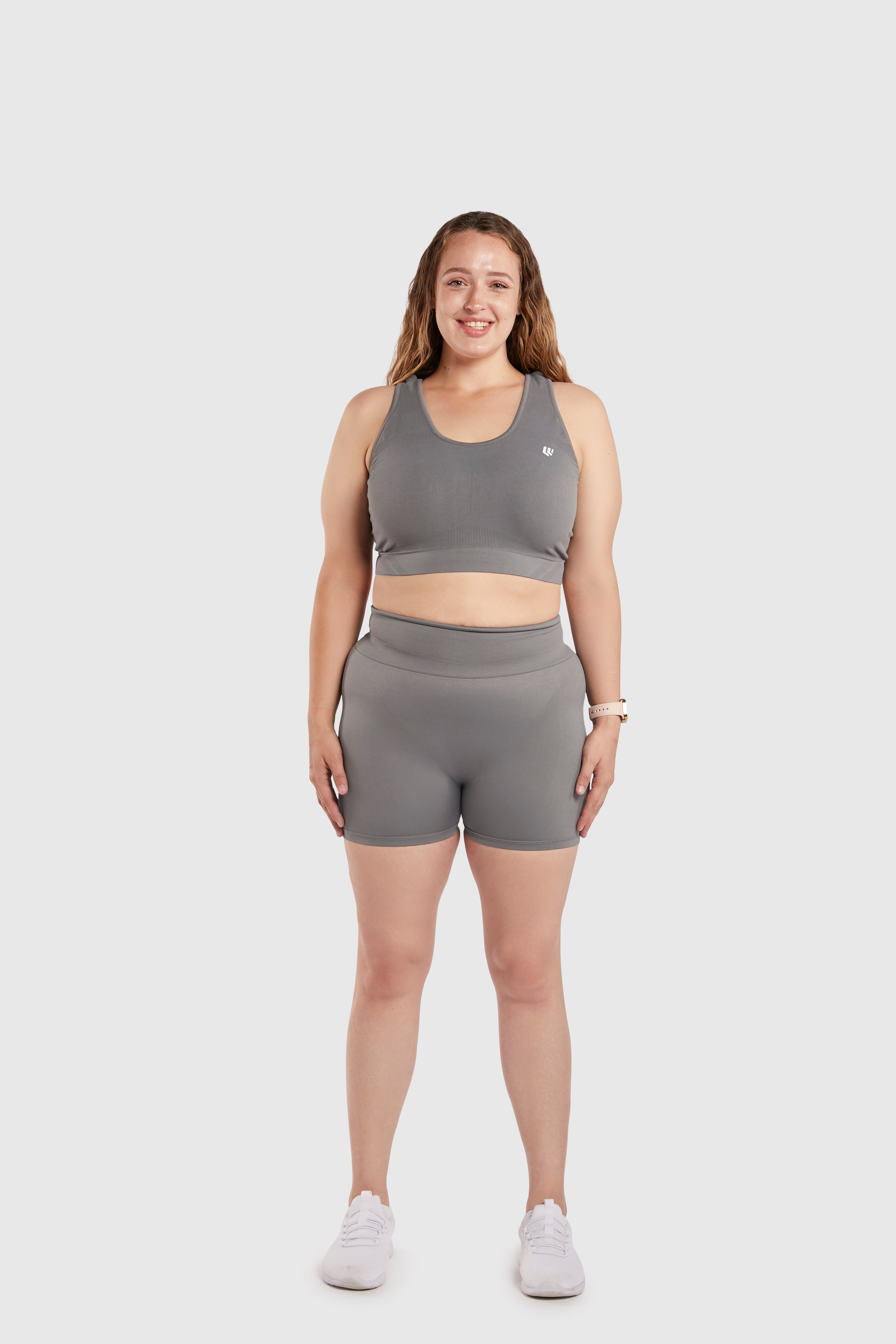 Women&#39;s Seamless Sports Bra - Poppy Seed Grey