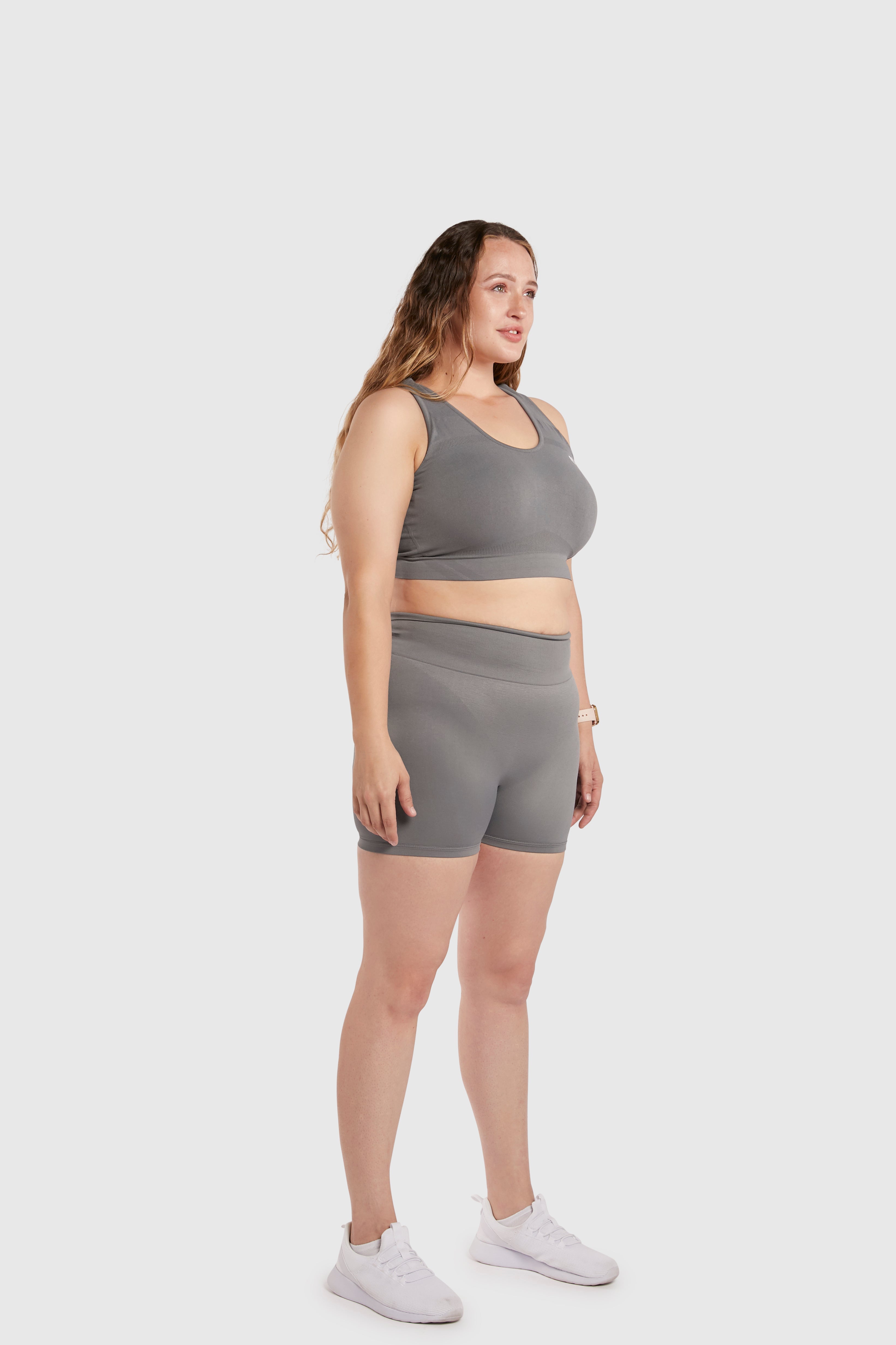 Women&#39;s Seamless Sports Bra - Poppy Seed Grey