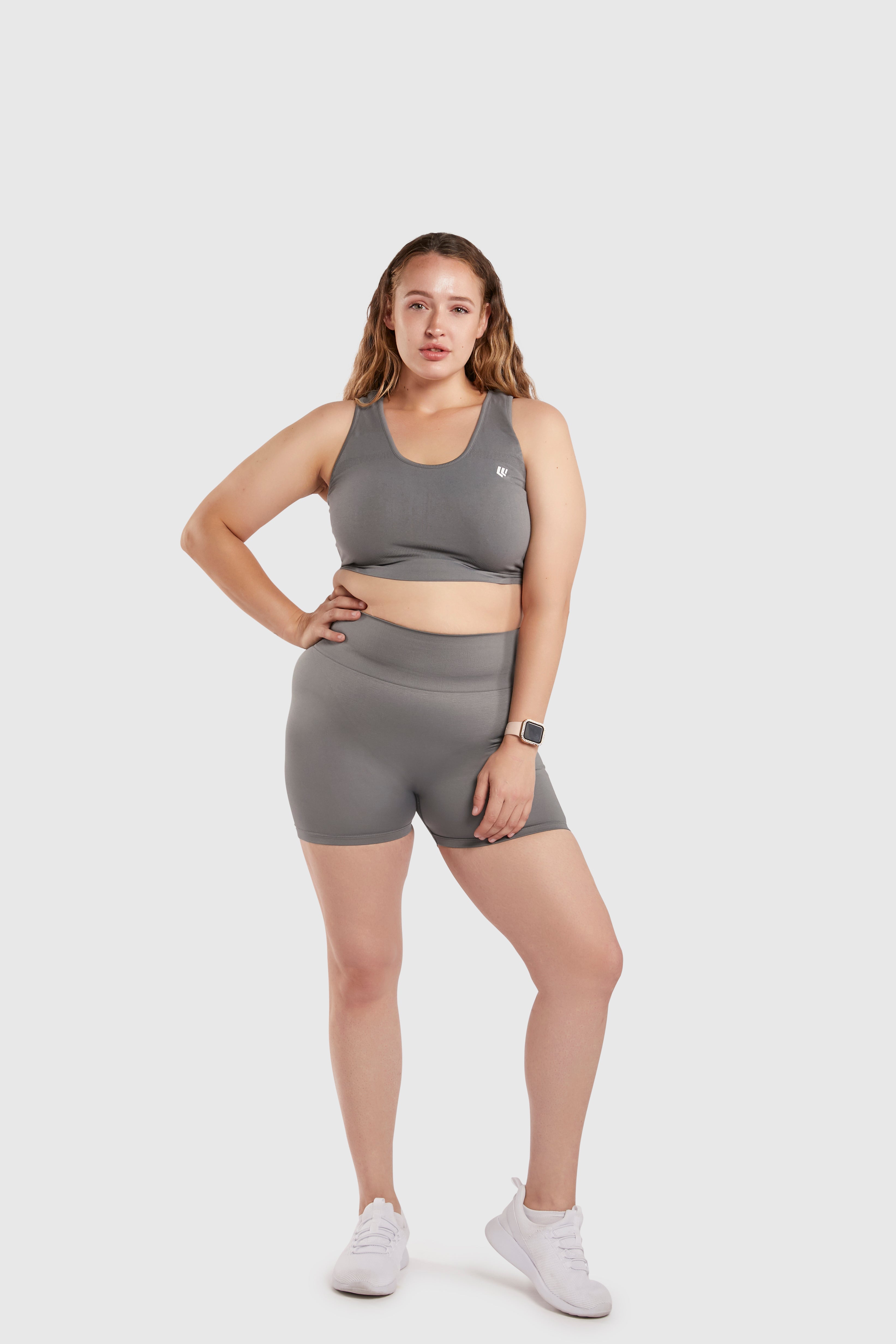 Women&#39;s Seamless Sports Bra - Poppy Seed Grey