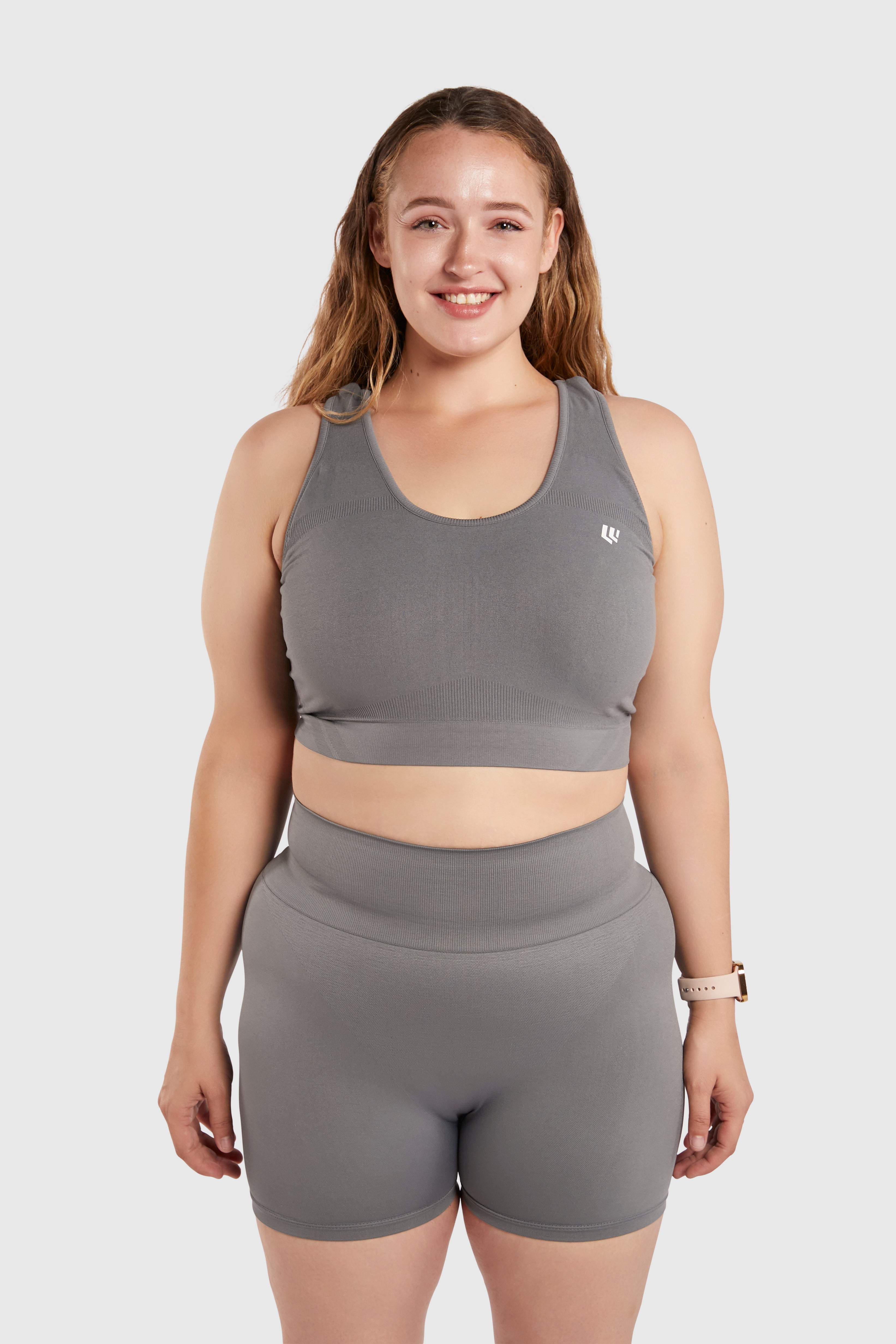 Women&#39;s Seamless Sports Bra - Poppy Seed Grey