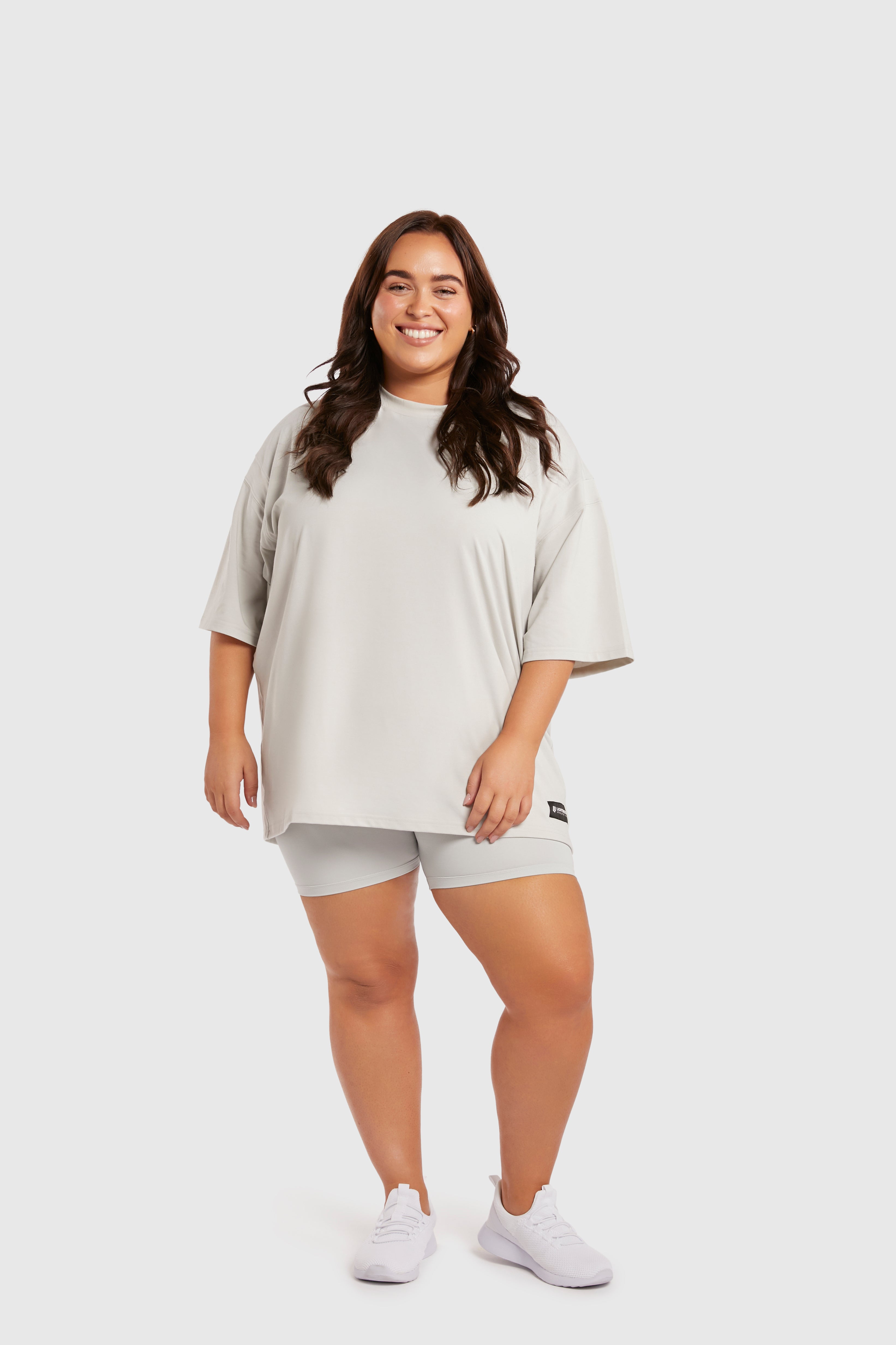 Graphic Oversized Tee - Light Weight Baby - Glacier Grey