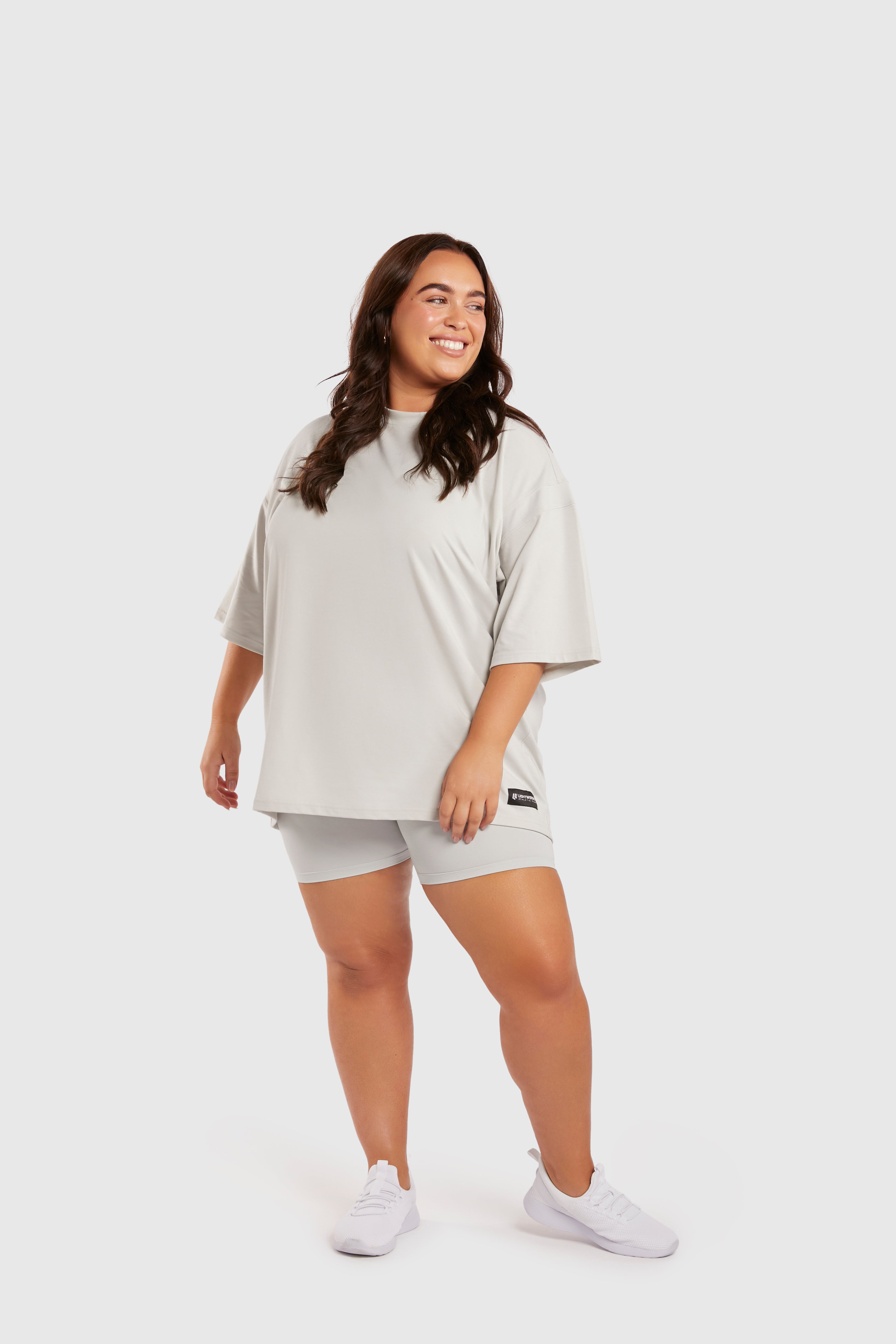 Graphic Oversized Tee - Light Weight Baby - Glacier Grey