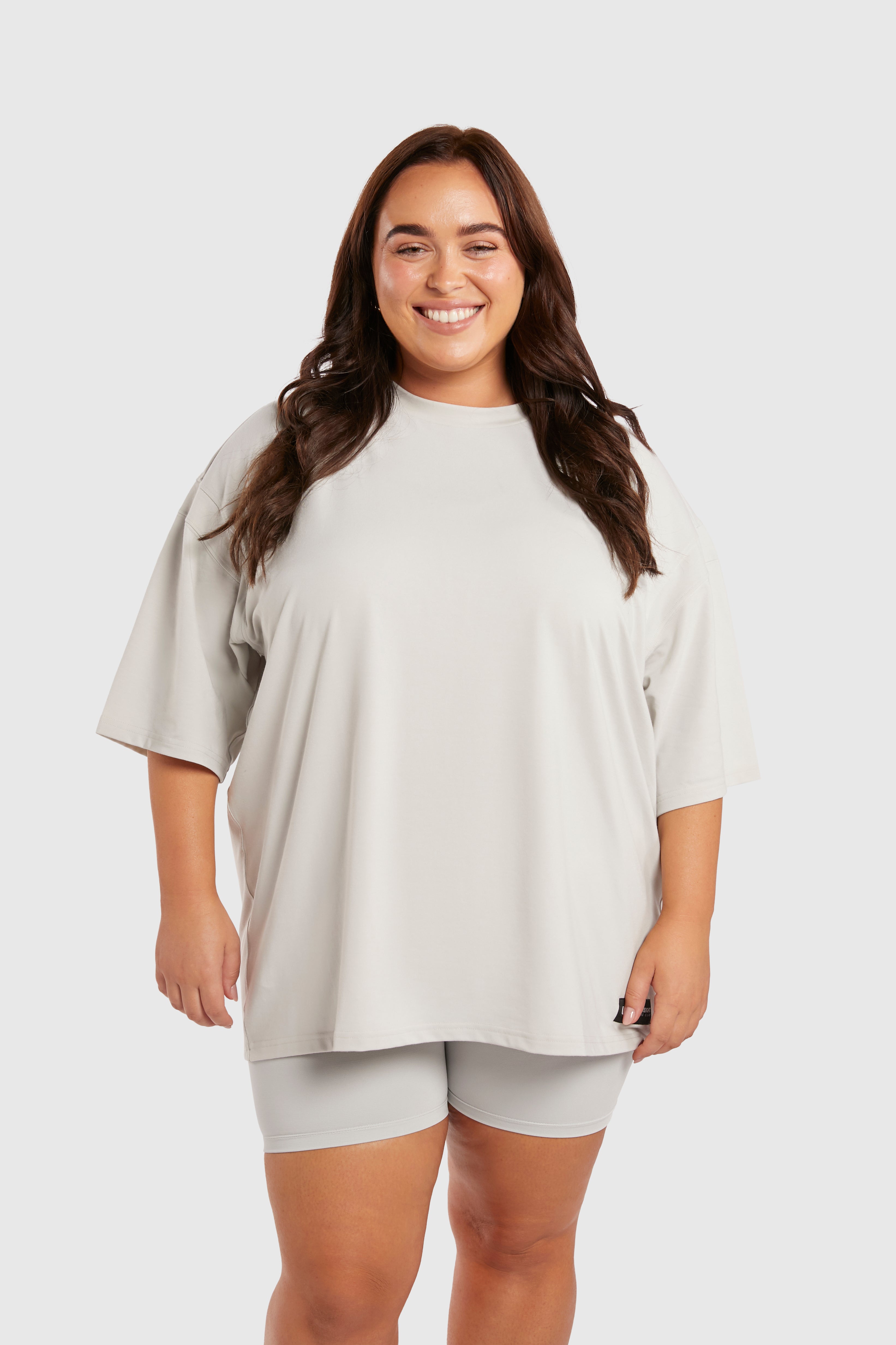 Graphic Oversized Tee - Light Weight Baby - Glacier Grey