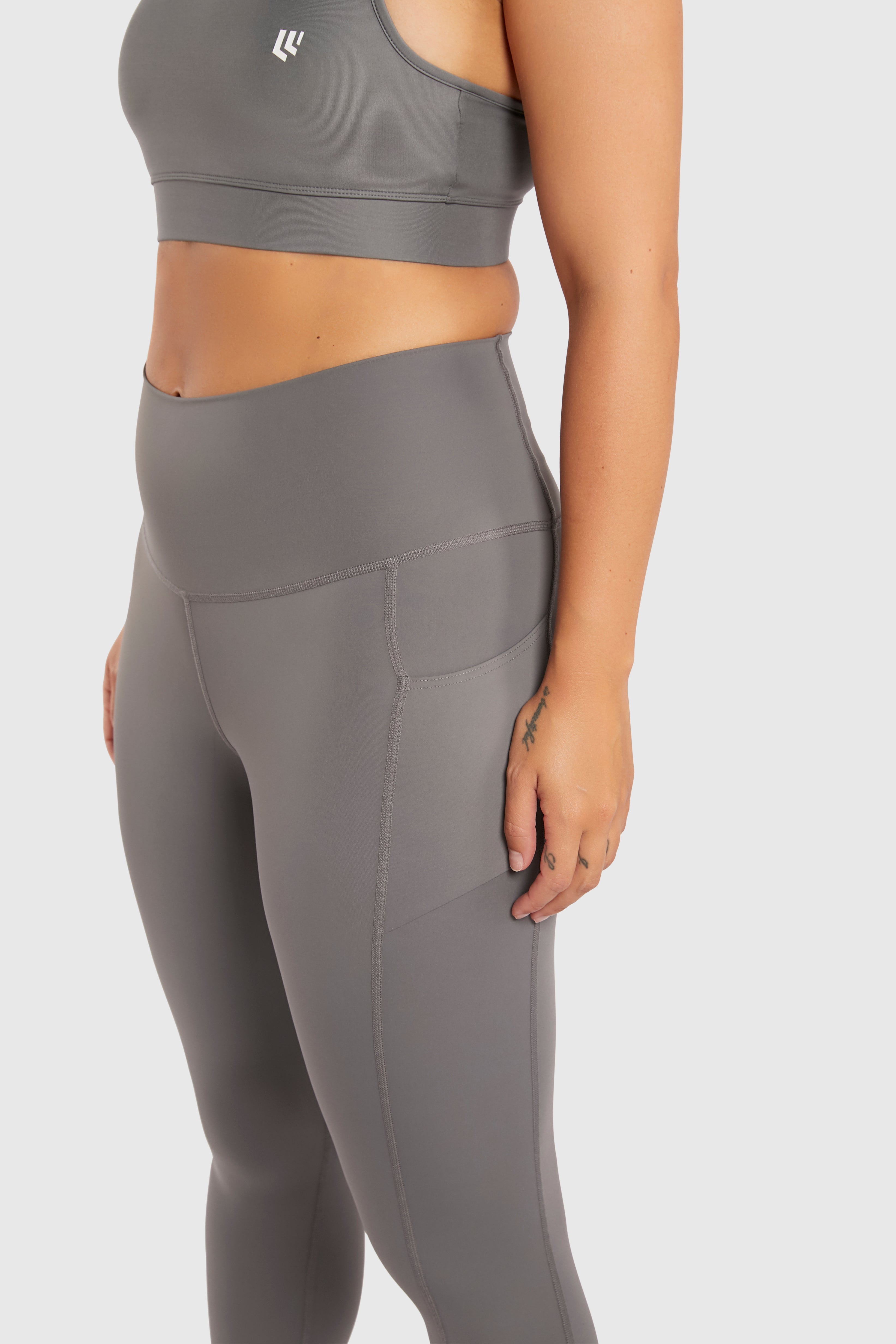 Women&#39;s Leggings 25 inches With Pocket - Poppy Seed Grey