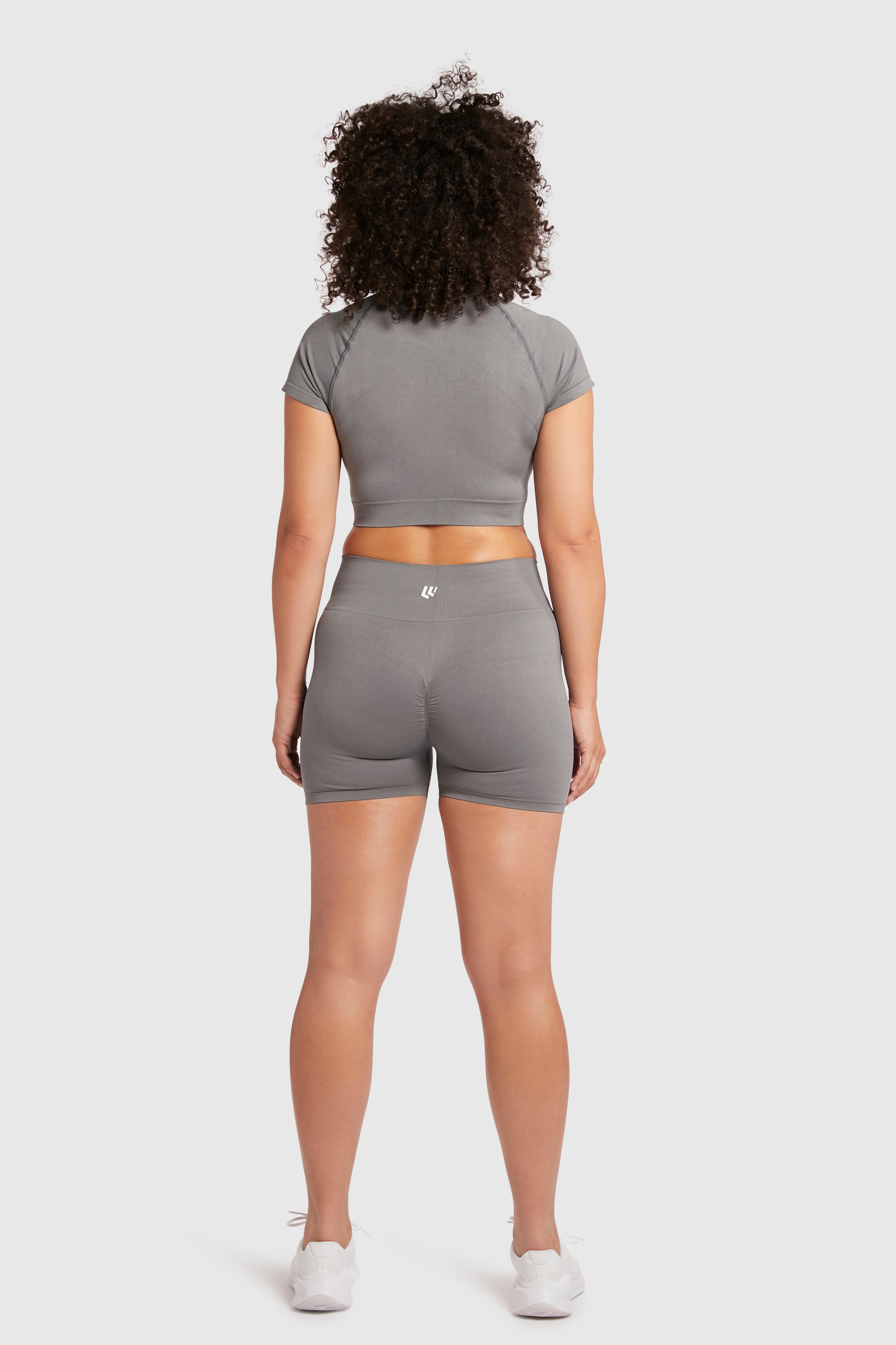 Women&#39;s Seamless Bike Shorts 4.5 inches - Poppy Seed Grey