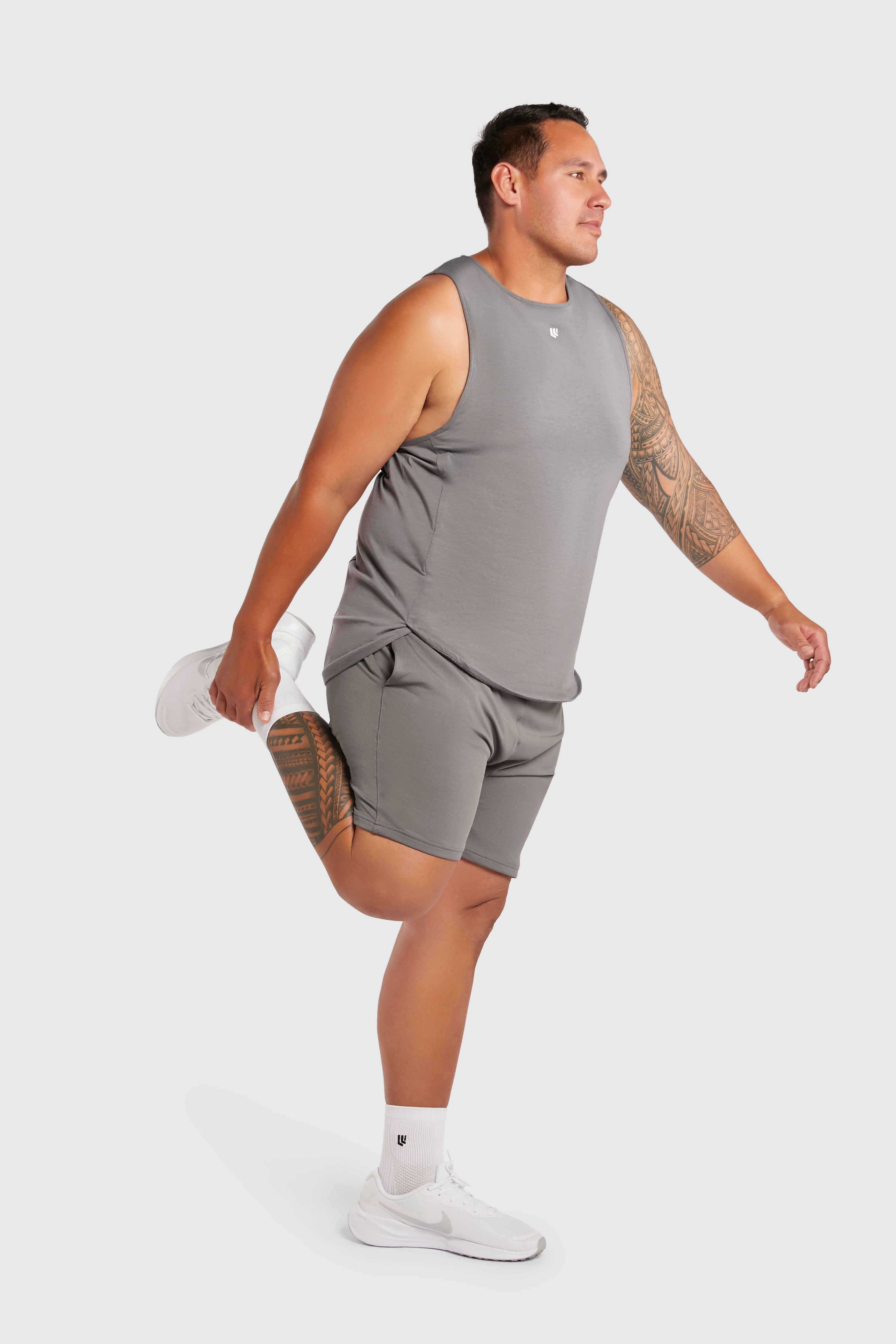 Men&#39;s Muscle Singlet - Poppy Seed Grey