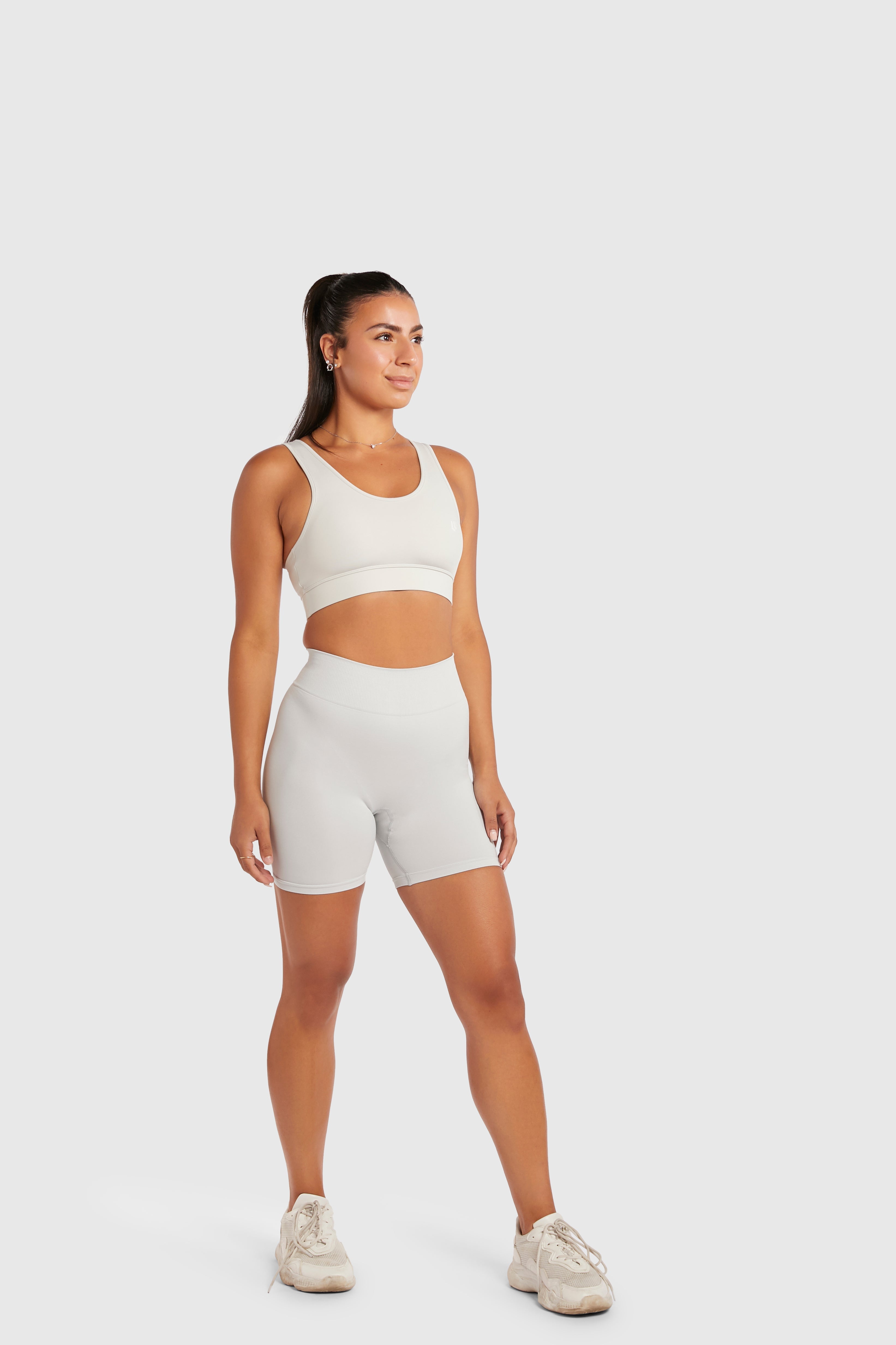 Women&#39;s Seamless Bike Shorts 7 inches - Glacier Grey