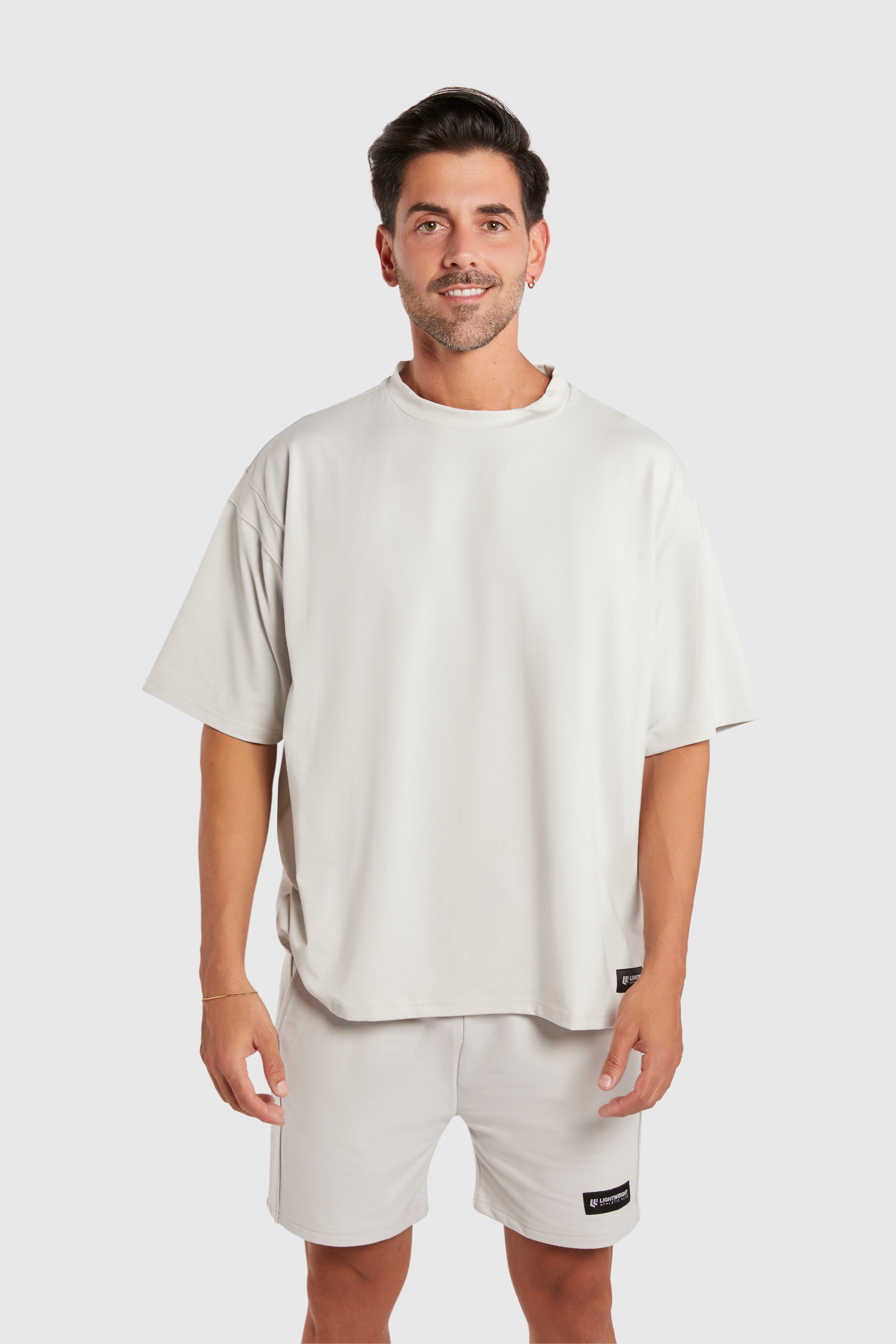 Graphic Oversized Tee - Light Weight Baby - Glacier Grey