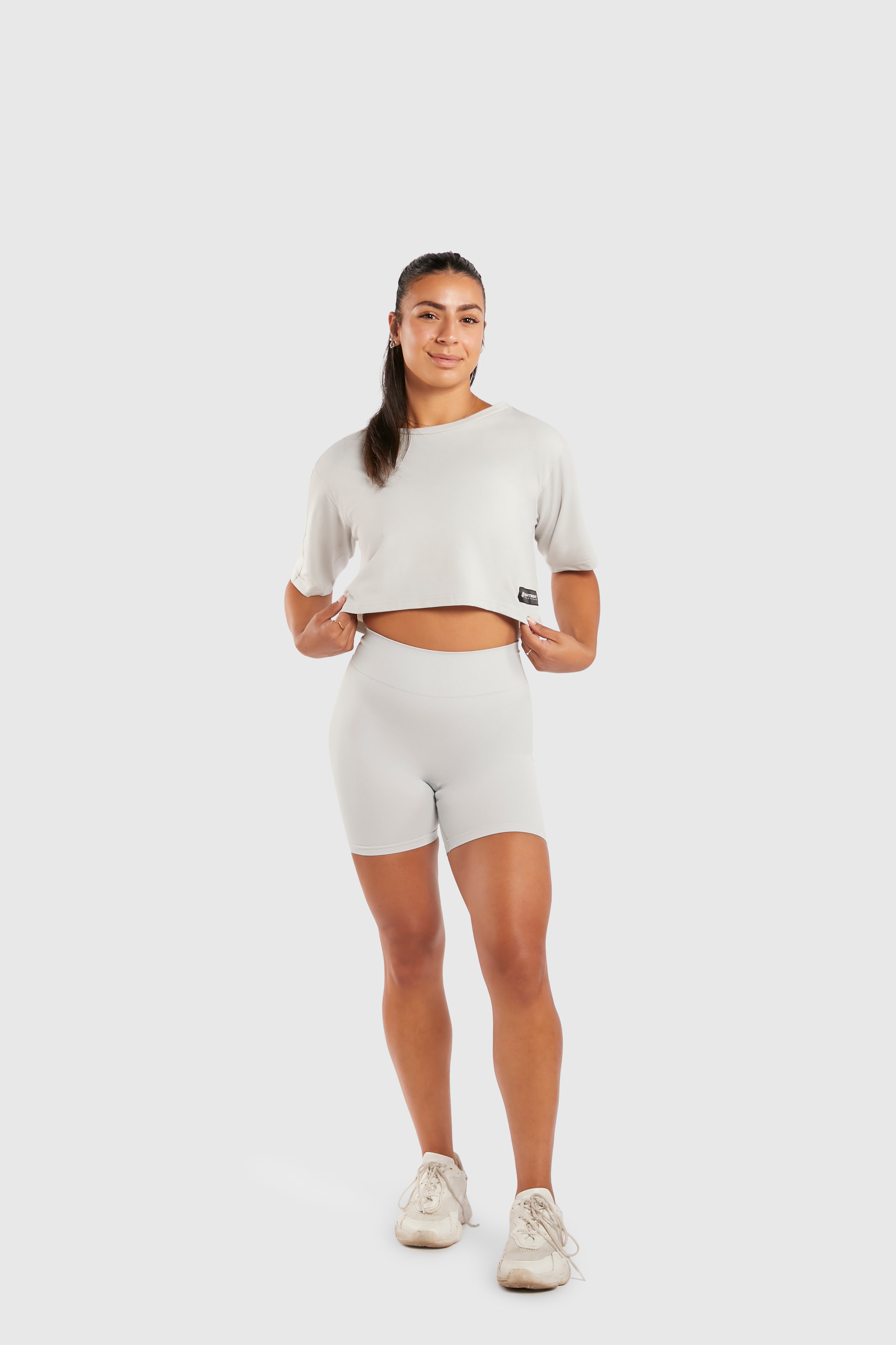 Women&#39;s Relaxed Crop Top - Glacier Grey