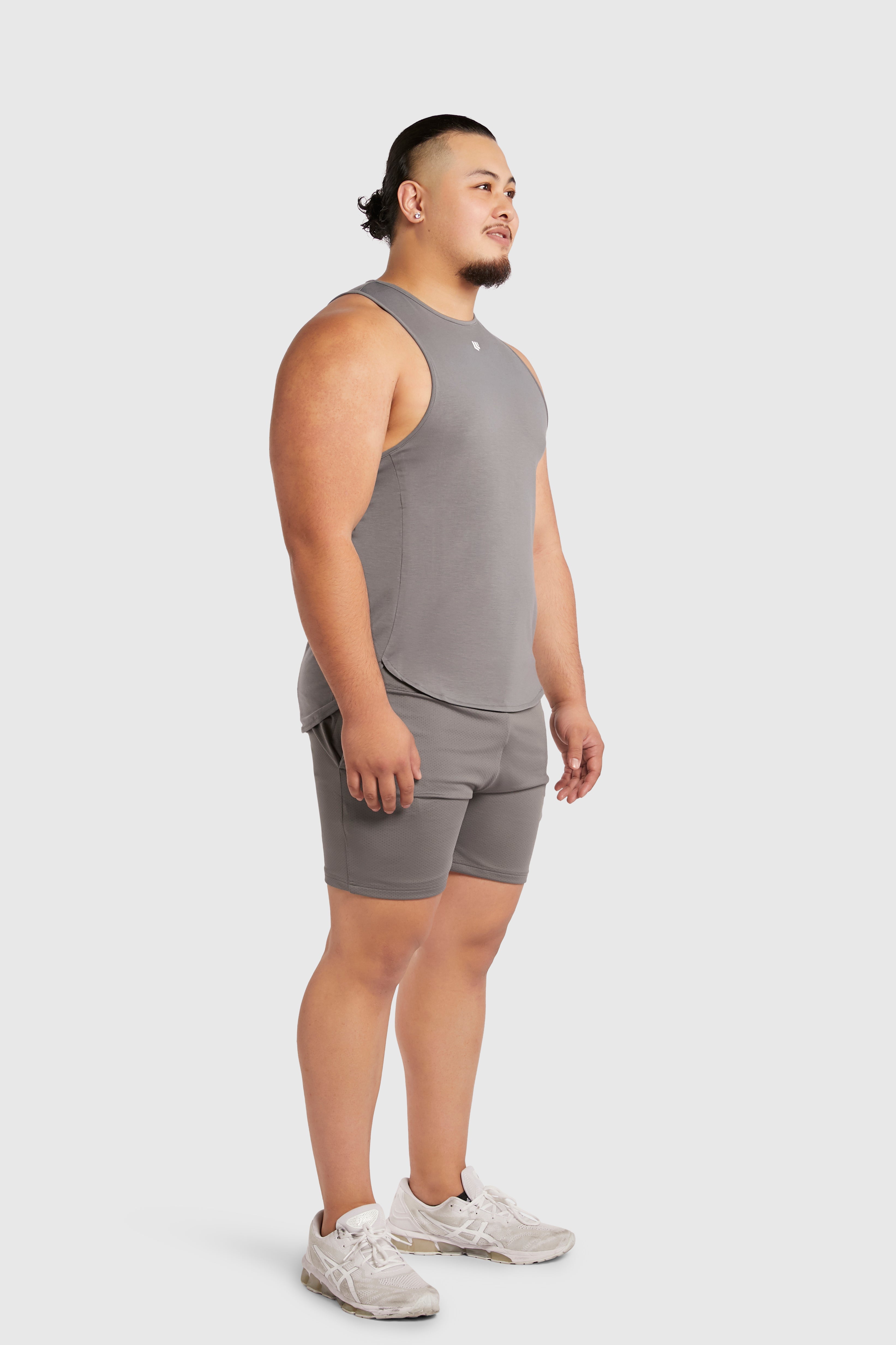 Men&#39;s Muscle Singlet - Poppy Seed Grey