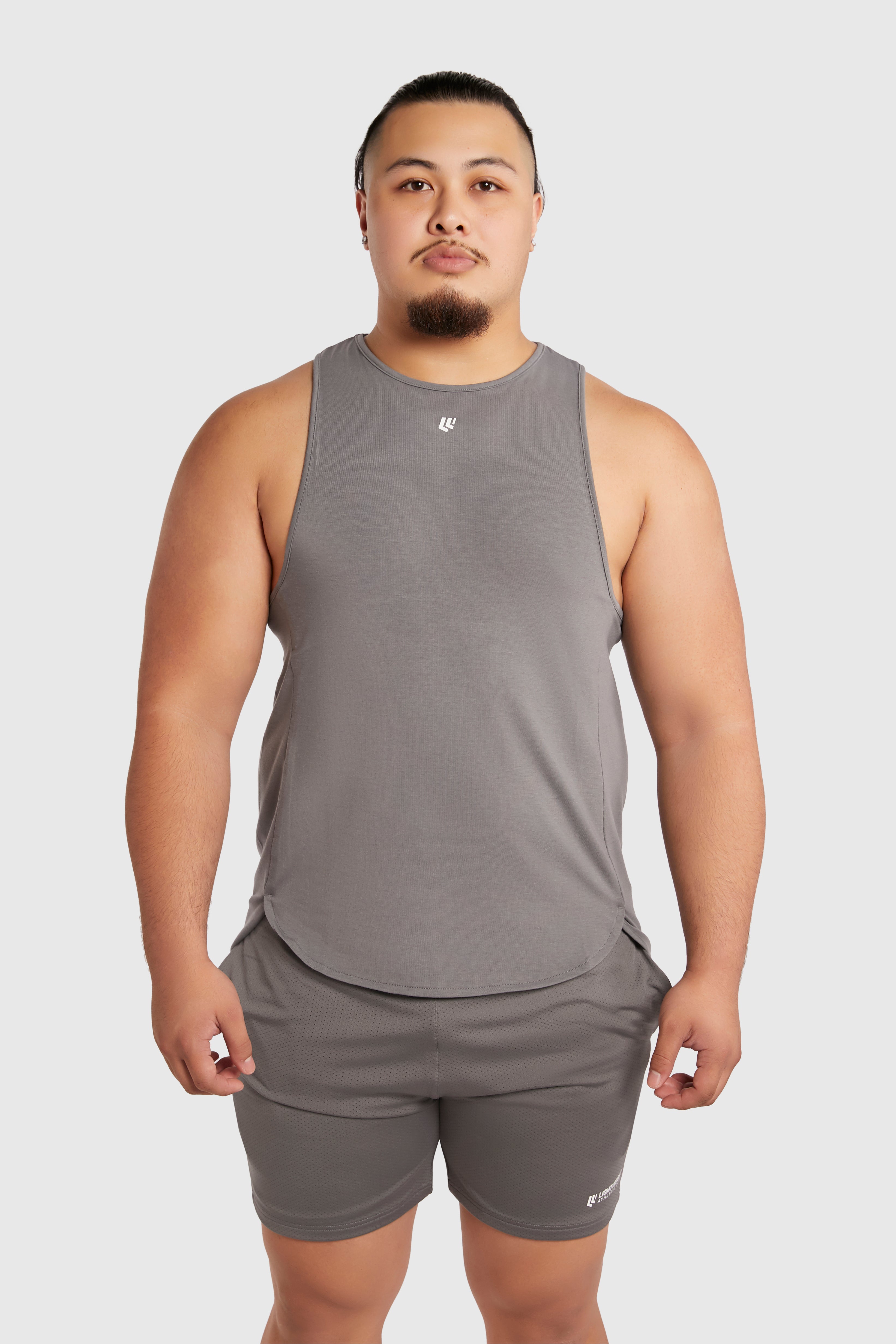 Men&#39;s Muscle Singlet - Poppy Seed Grey