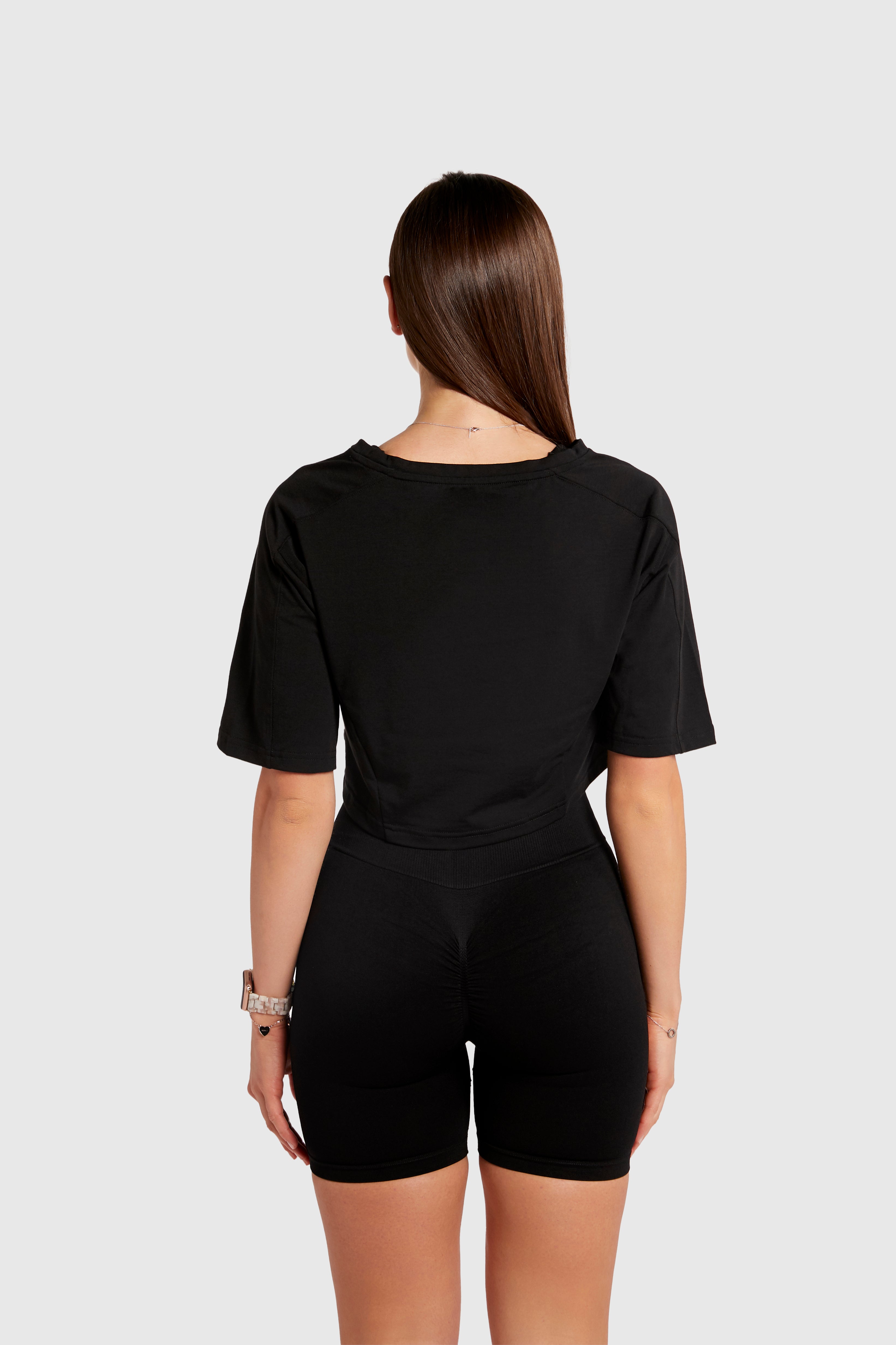 Women&#39;s Relaxed Crop Top - Black