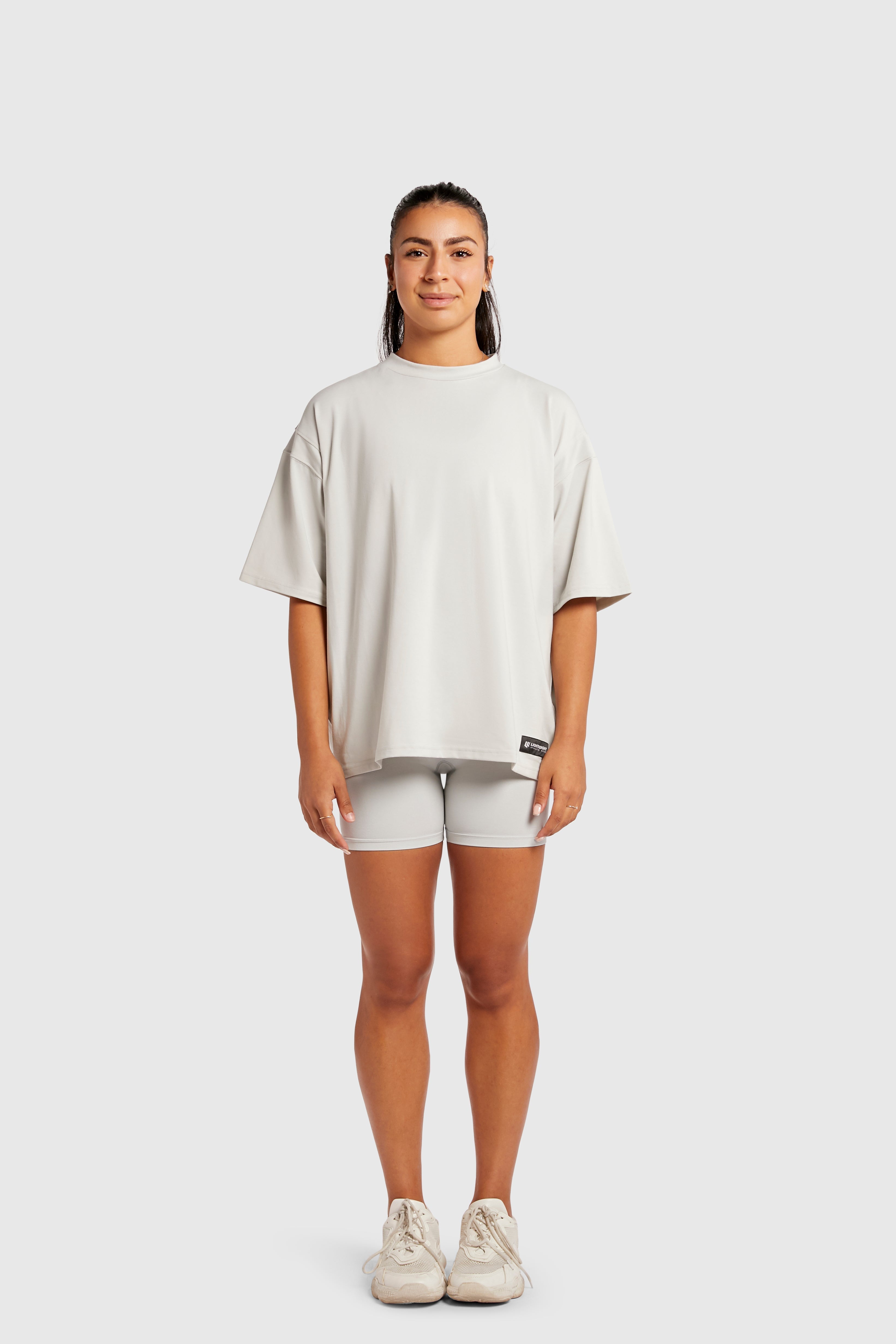 Graphic Oversized Tee - Light Weight Baby - Glacier Grey