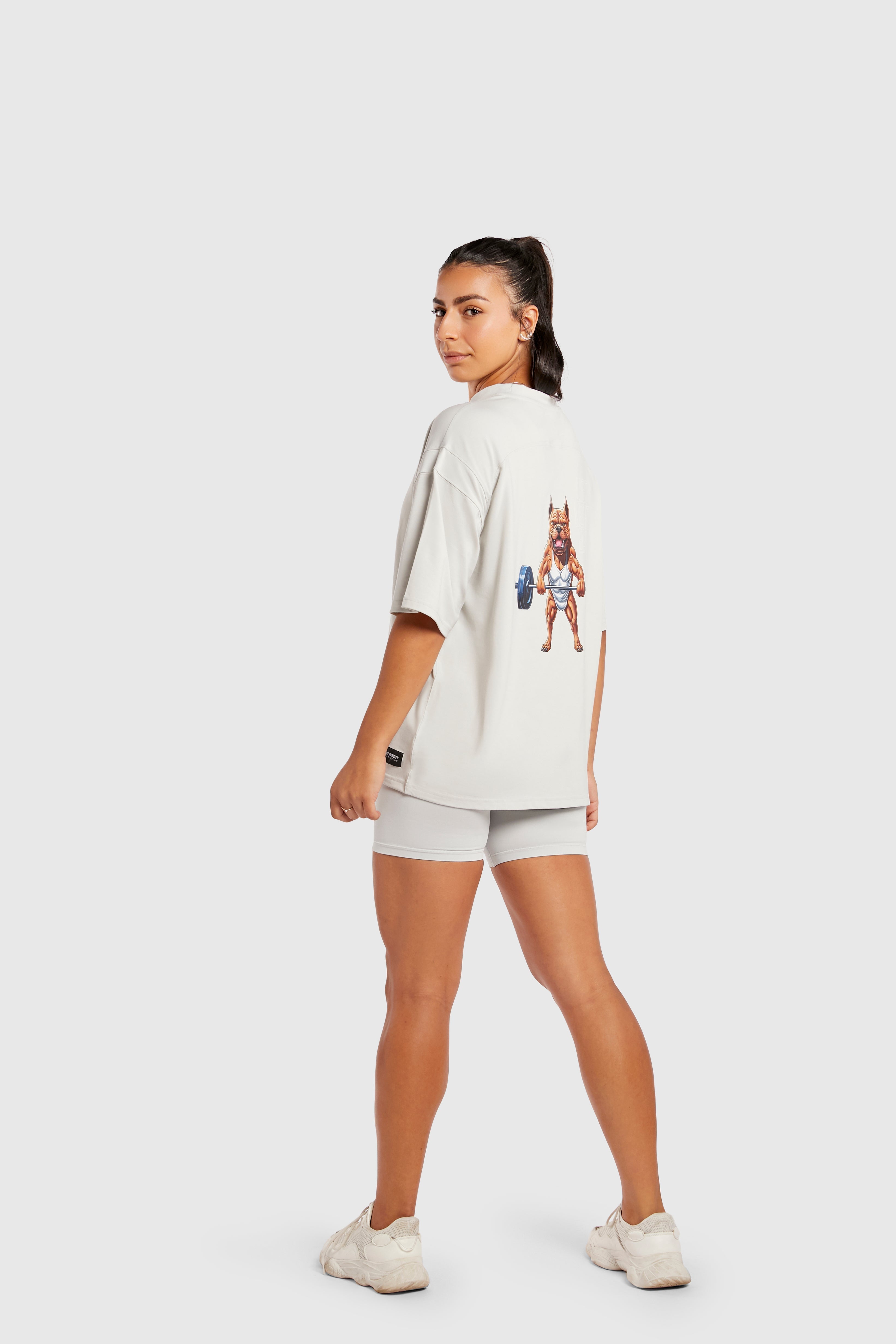 Graphic Oversized Tee - Light Weight Baby - Glacier Grey