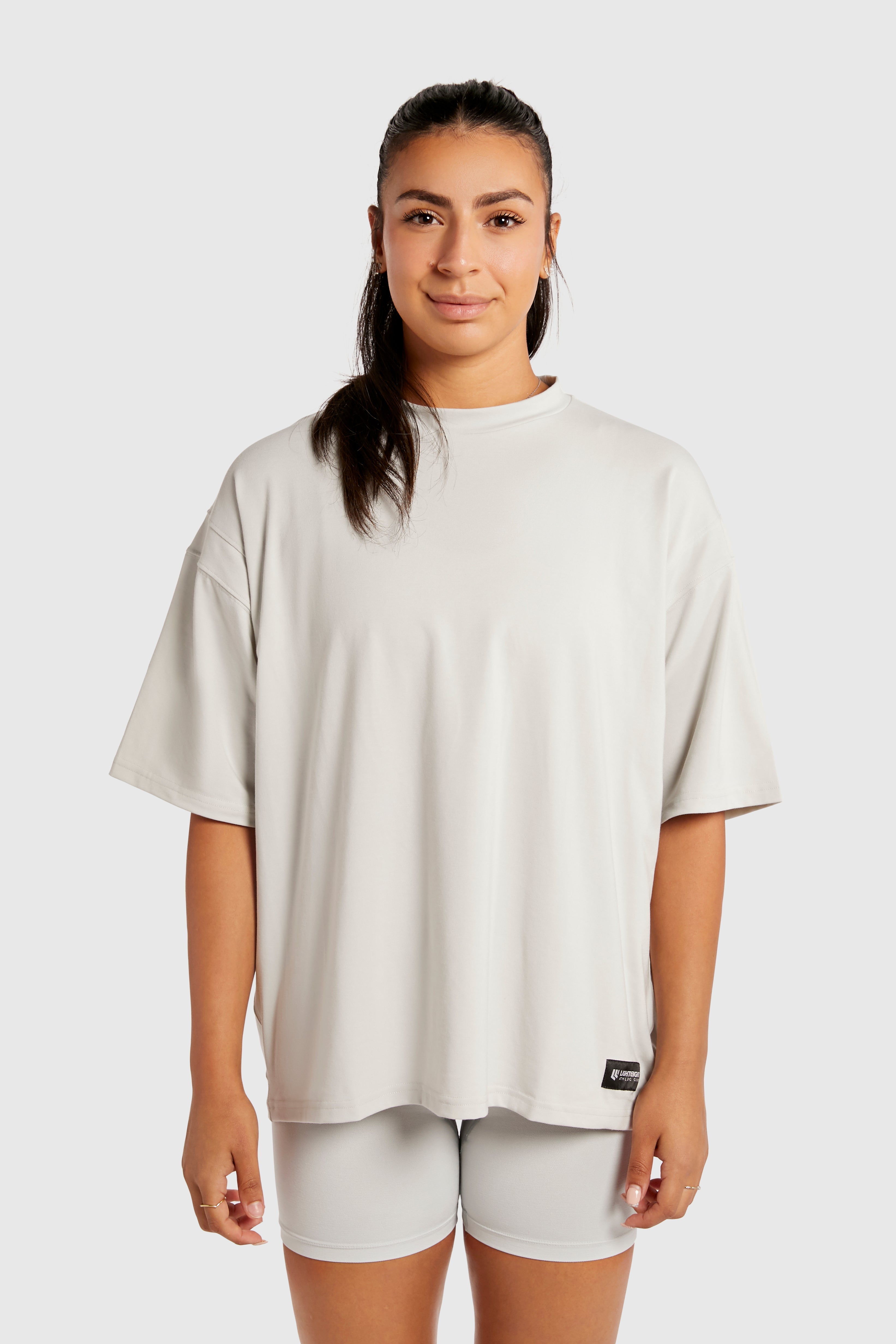 Graphic Oversized Tee - Light Weight Baby - Glacier Grey