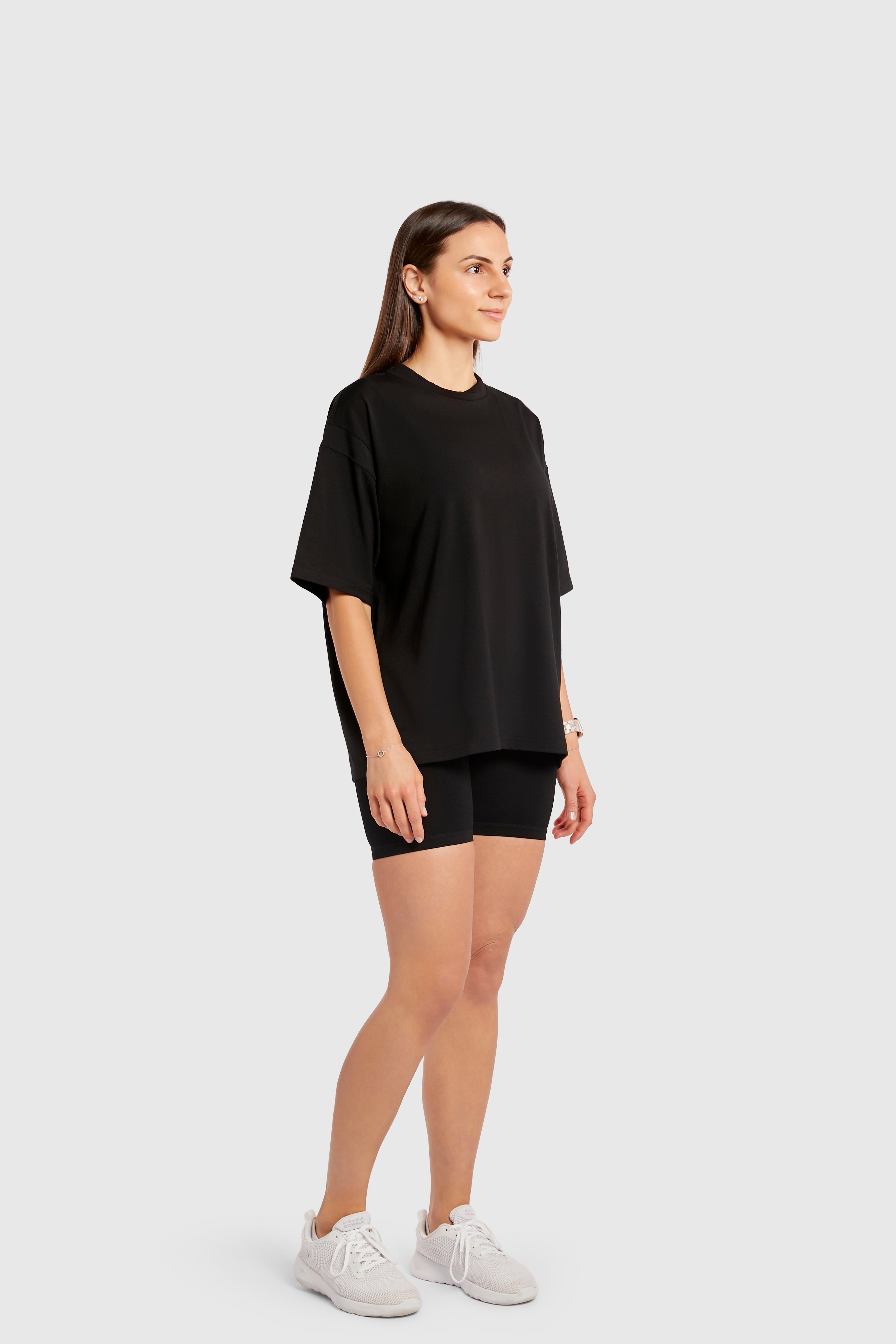 Graphic Oversized Tee - Light Weight Baby - Black