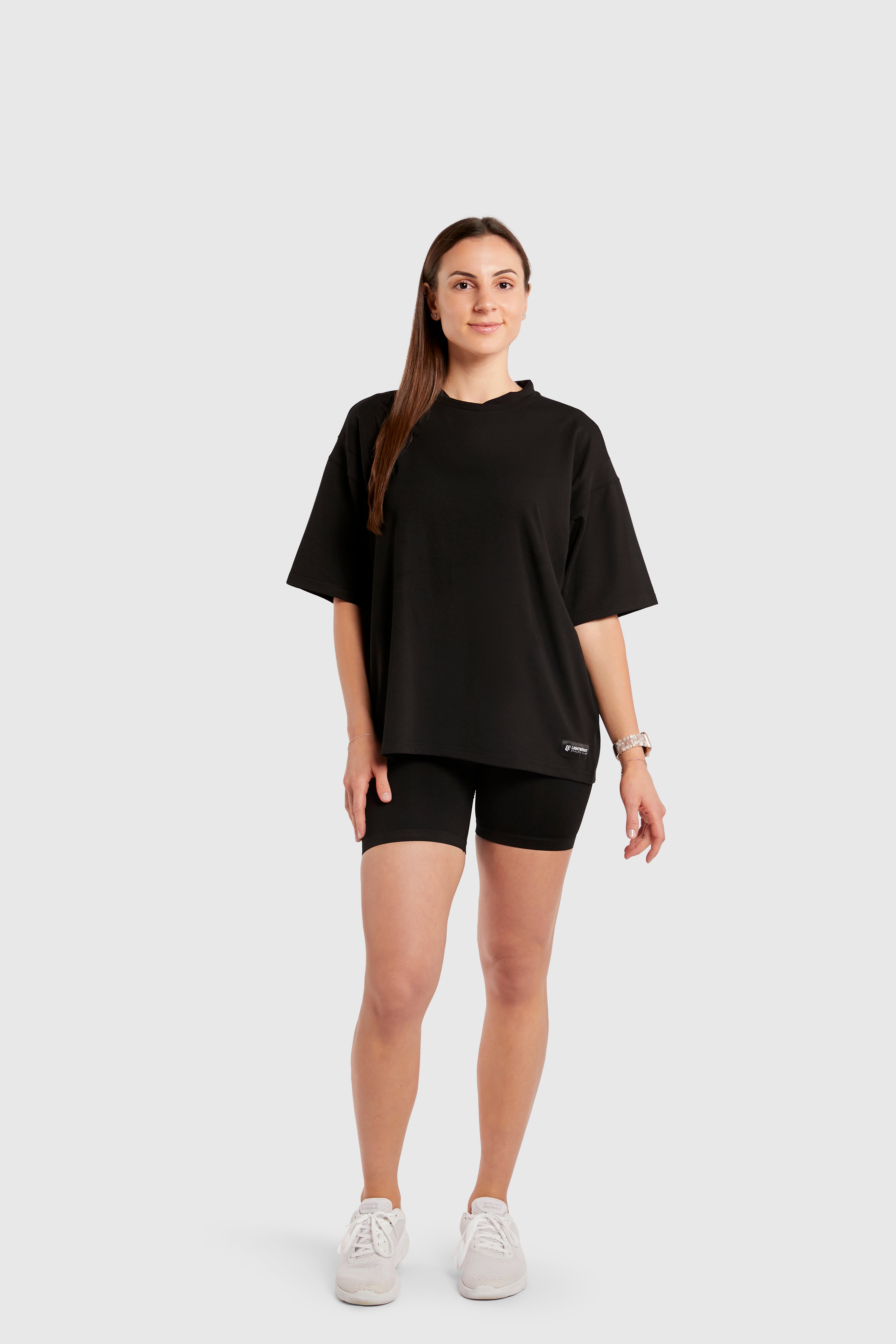 Graphic Oversized Tee - Light Weight Baby - Black