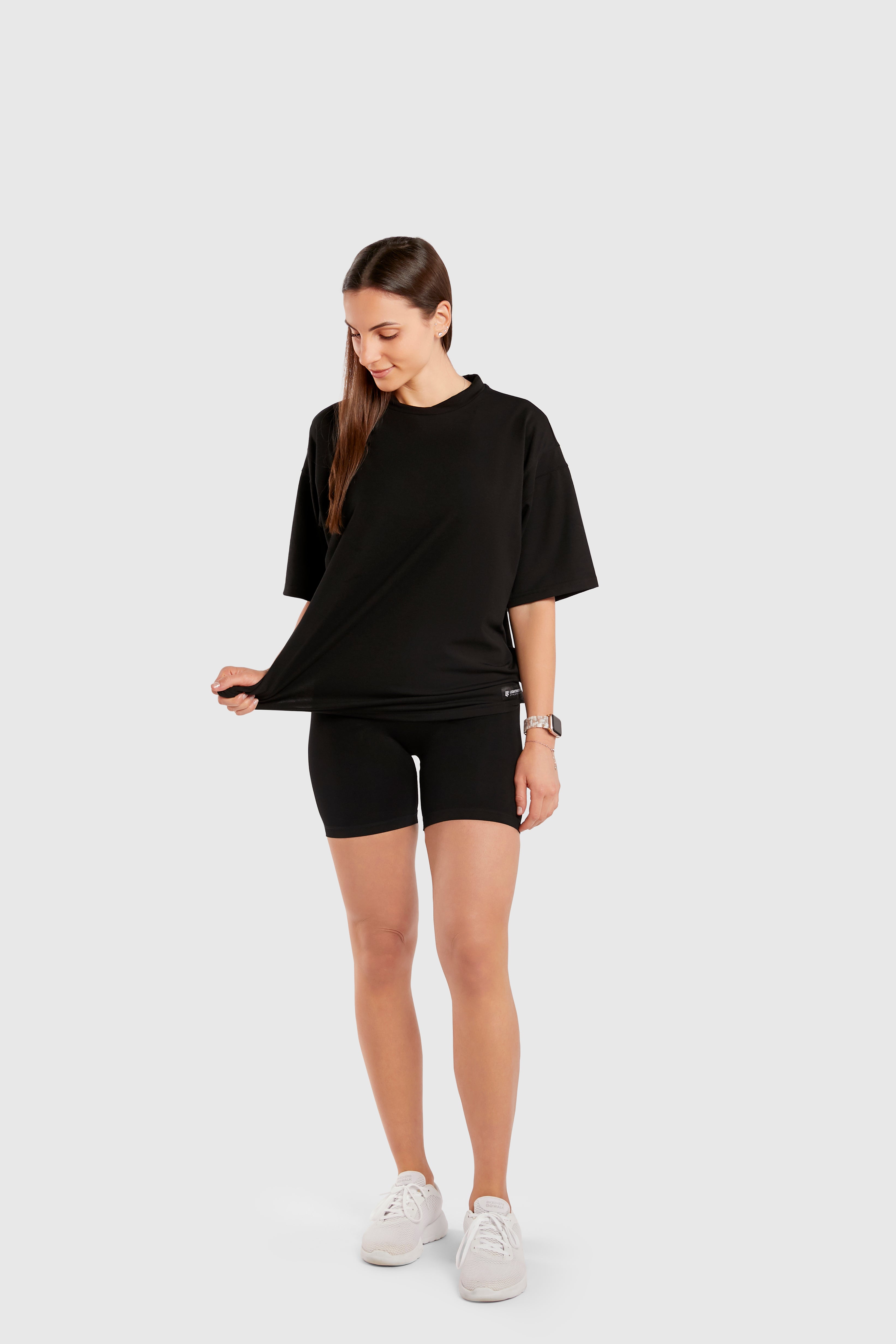 Graphic Oversized Tee - Light Weight Baby - Black