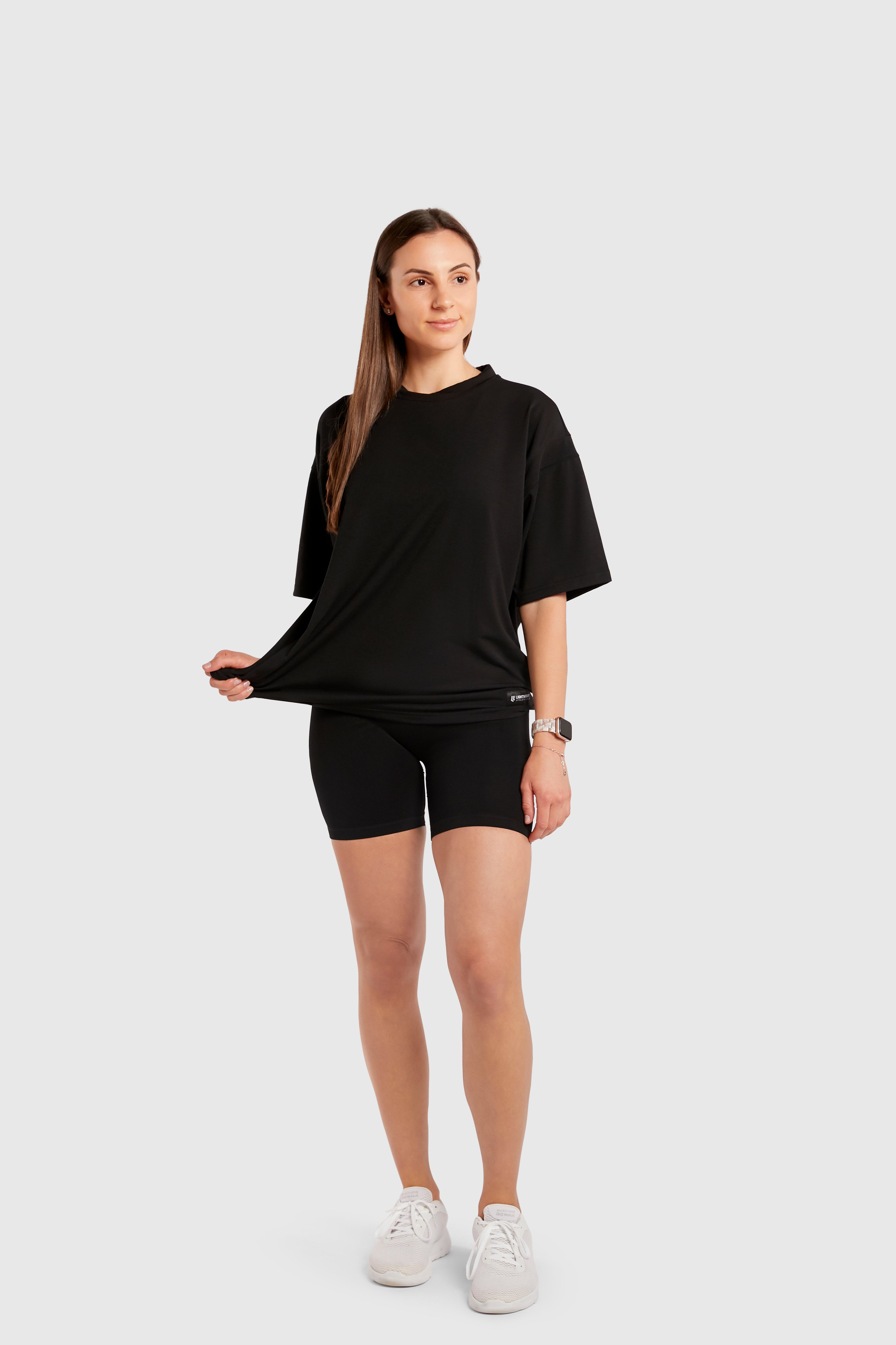 Graphic Oversized Tee - Light Weight Baby - Black