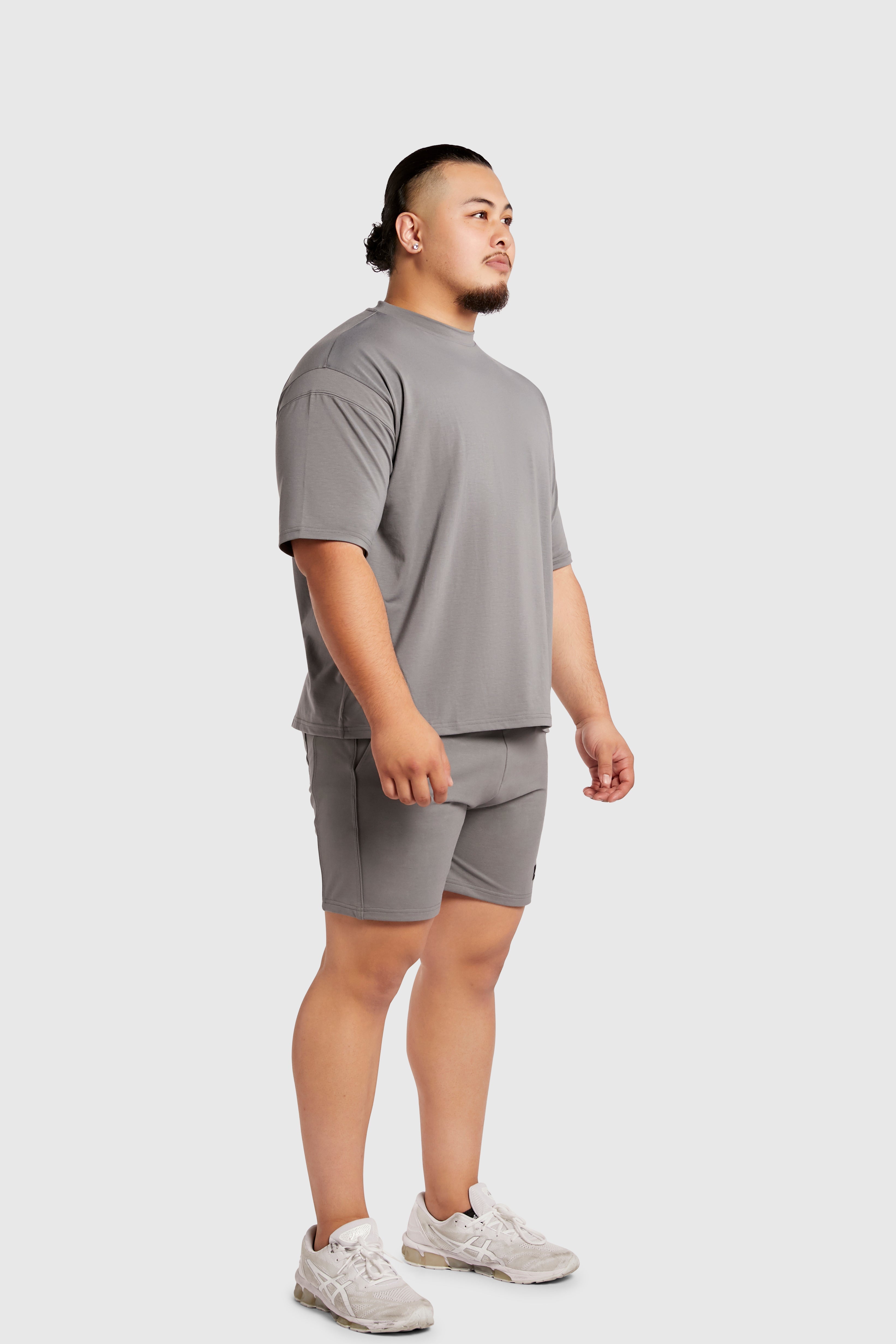 Graphic Oversized Tee - Light Weight Baby - Poppy Seed Grey (Copy)