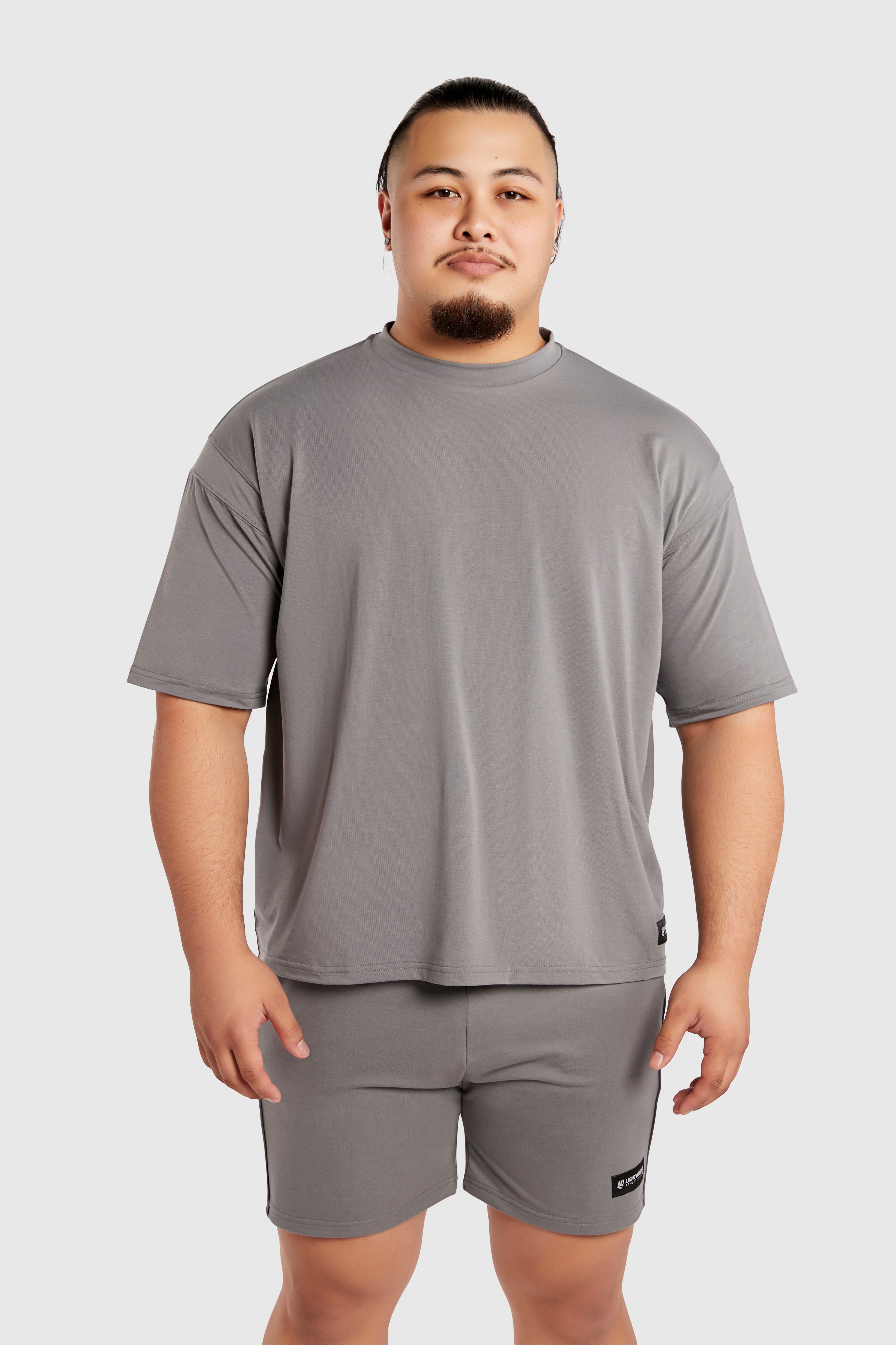 Graphic Oversized Tee - Light Weight Baby - Poppy Seed Grey (Copy)