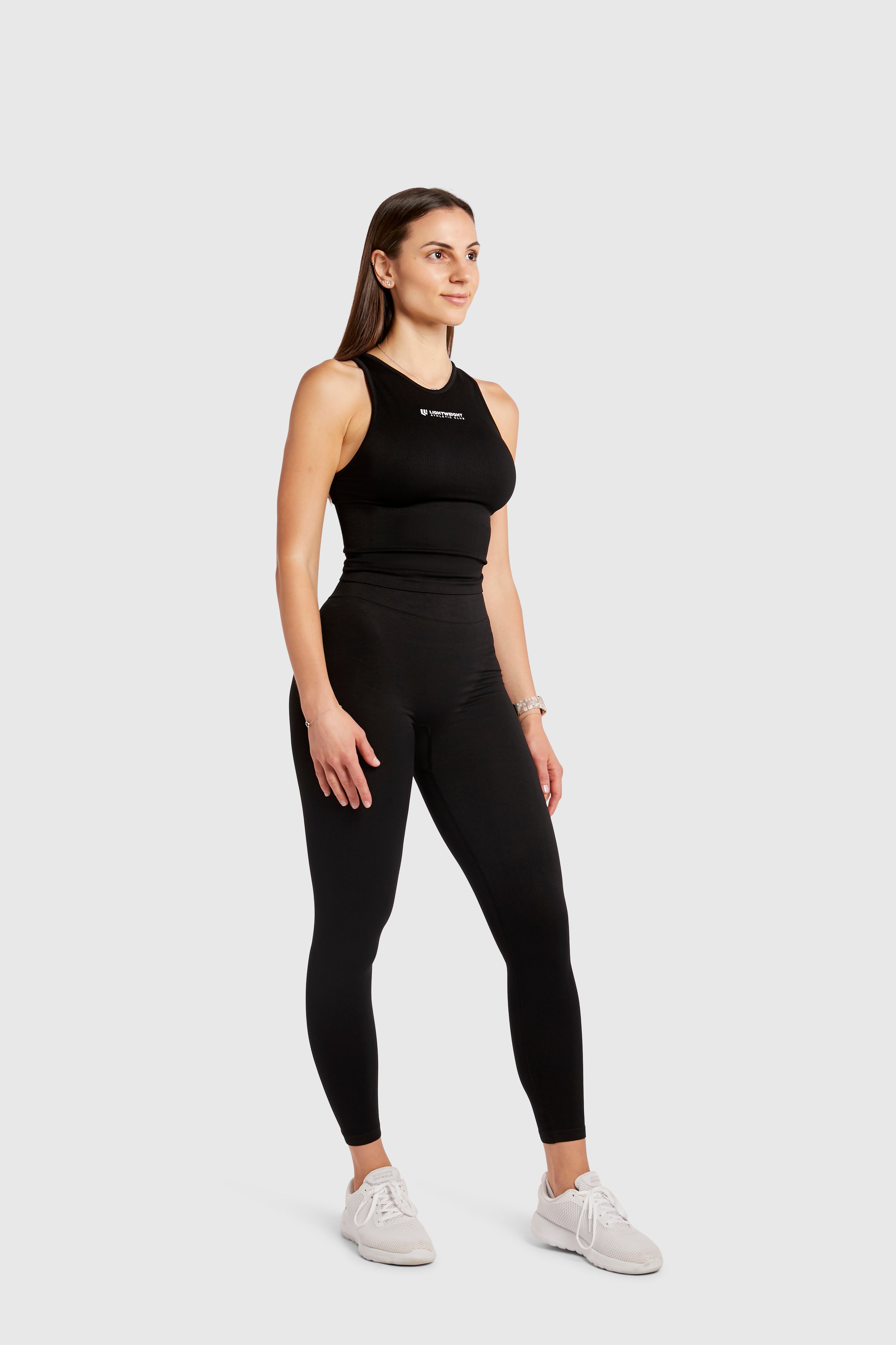 Women&#39;s High Wasted Seamless Leggings - Black