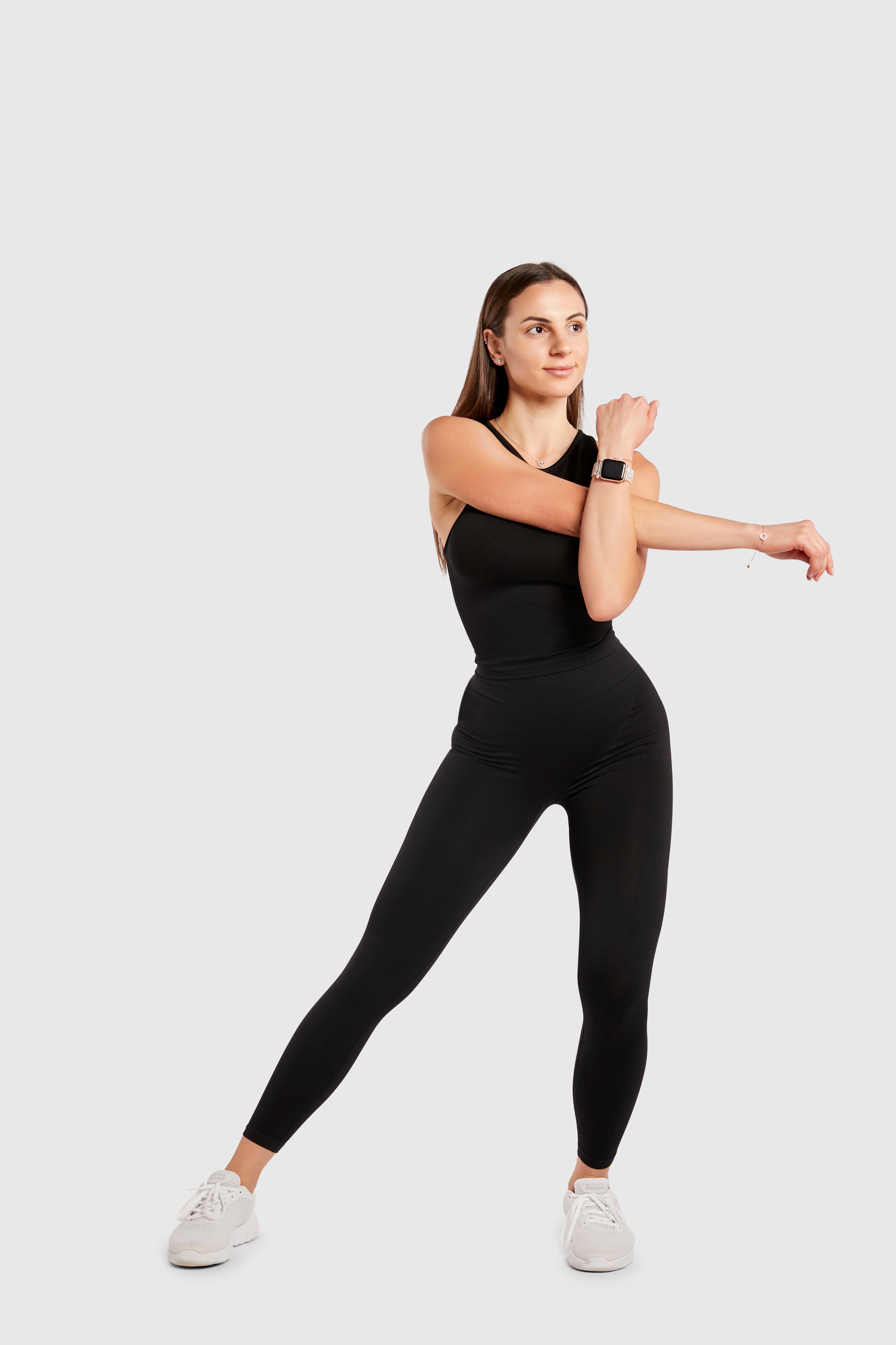 Women&#39;s High Wasted Seamless Leggings - Black