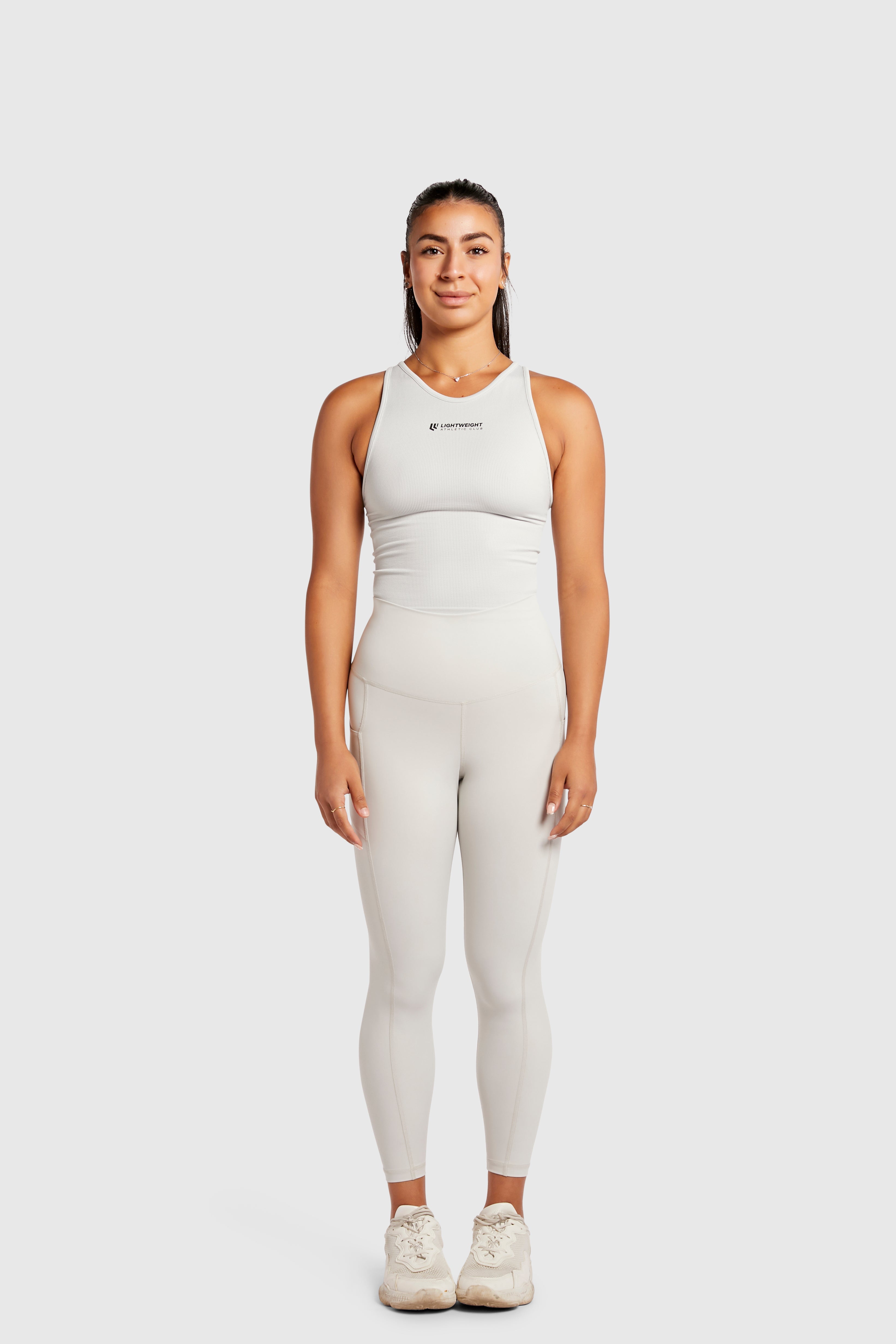 Women&#39;s Seamless Compression Crop Tank - Glacier Grey