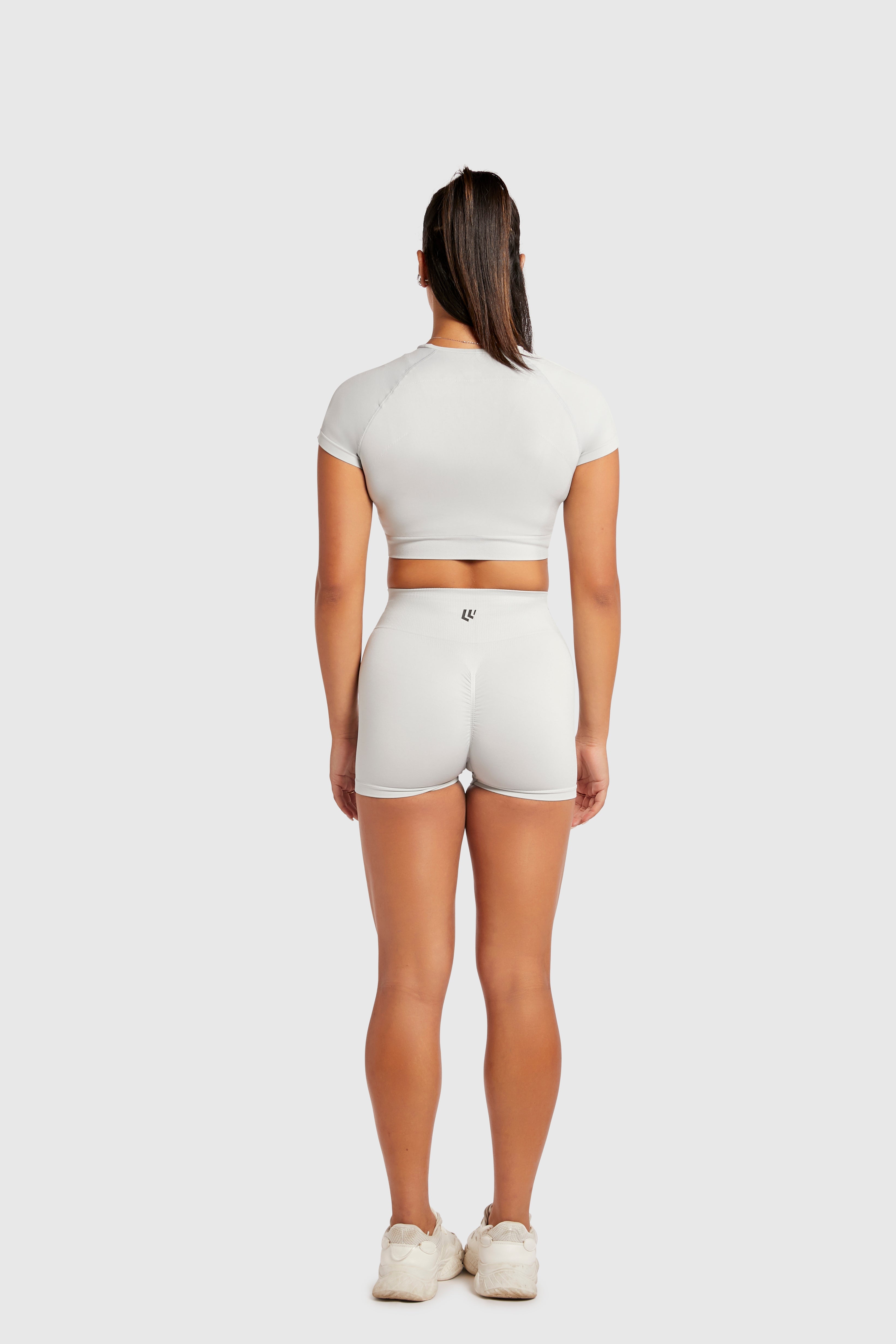 Women&#39;s Seamless Bike Shorts 4.5 inches - Glacier Grey