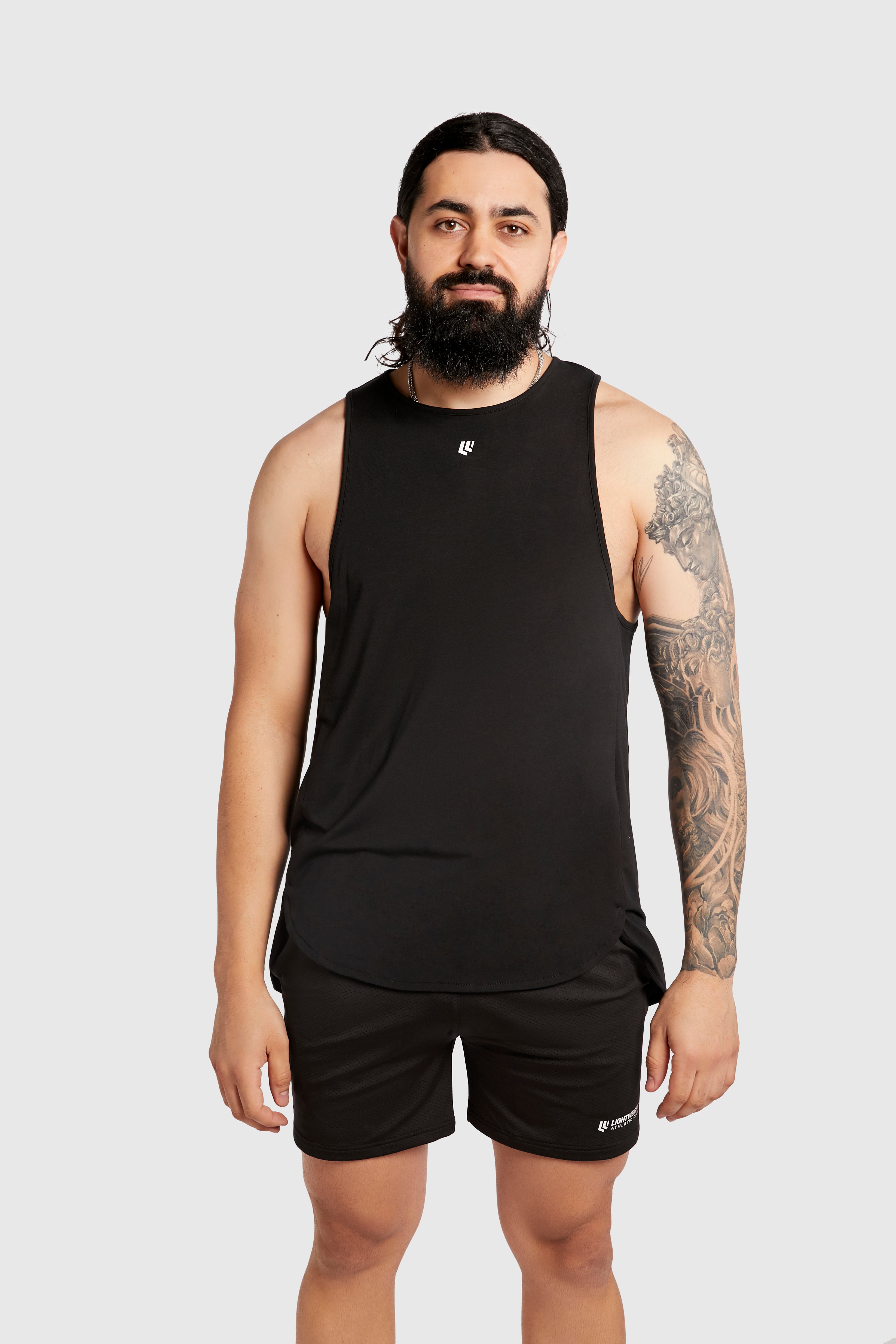 Men&#39;s Muscle Singlet - Black