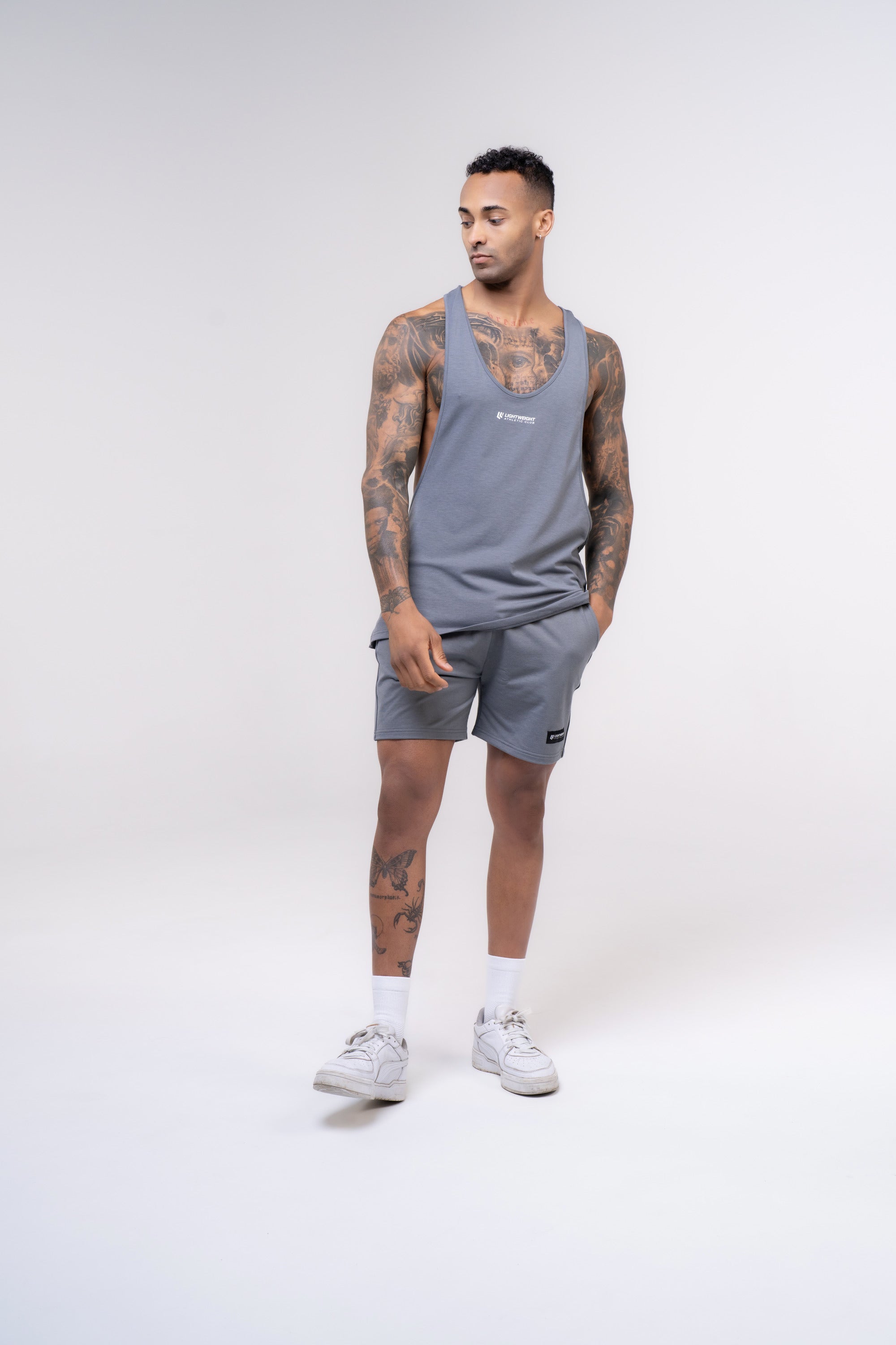 Men&#39;s Muscle Singlet - Glacier Grey