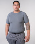 Men's Compression Short Sleeve Shirt - Poppy Seed Grey