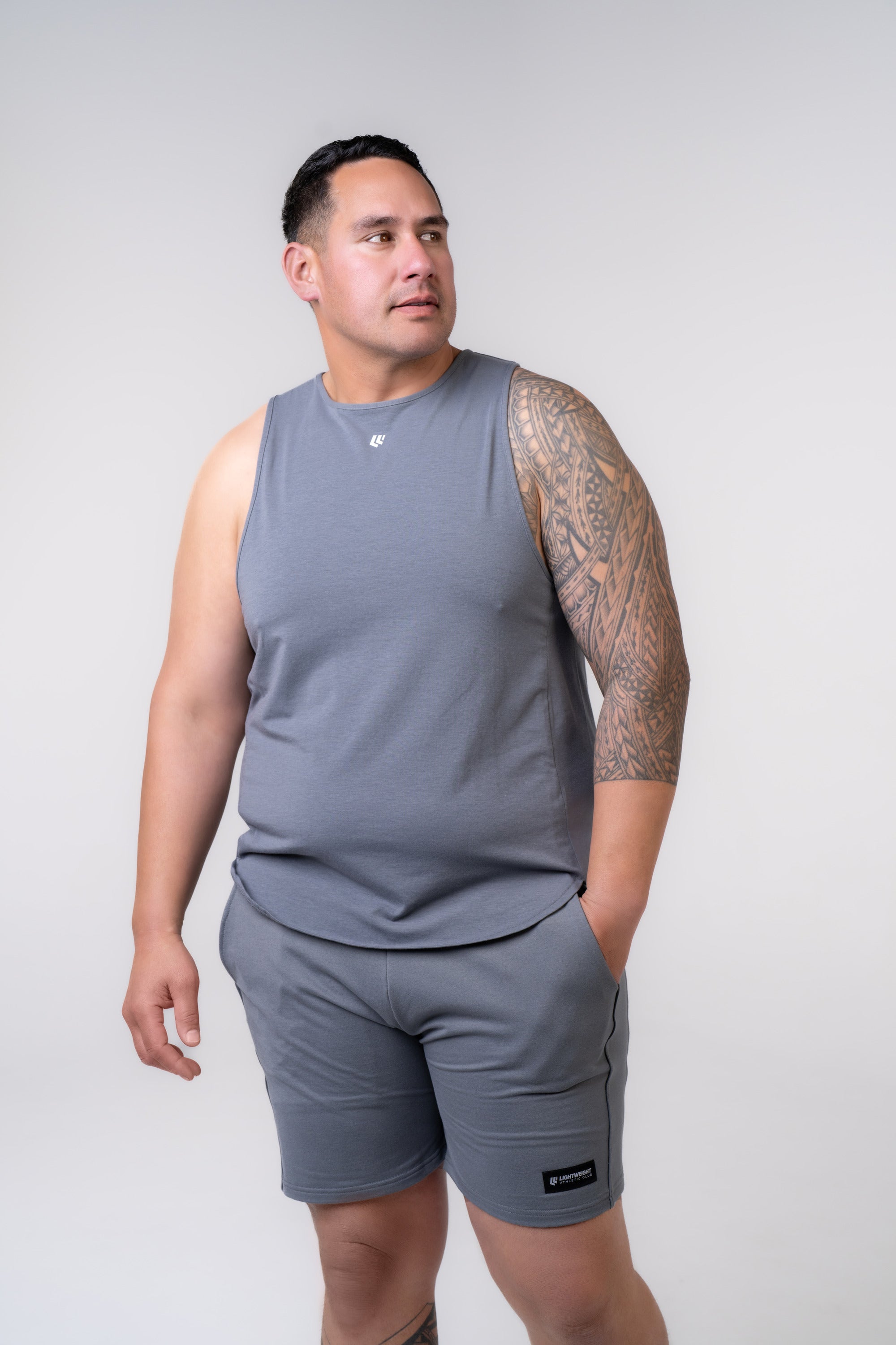 Men&#39;s Muscle Singlet - Glacier Grey